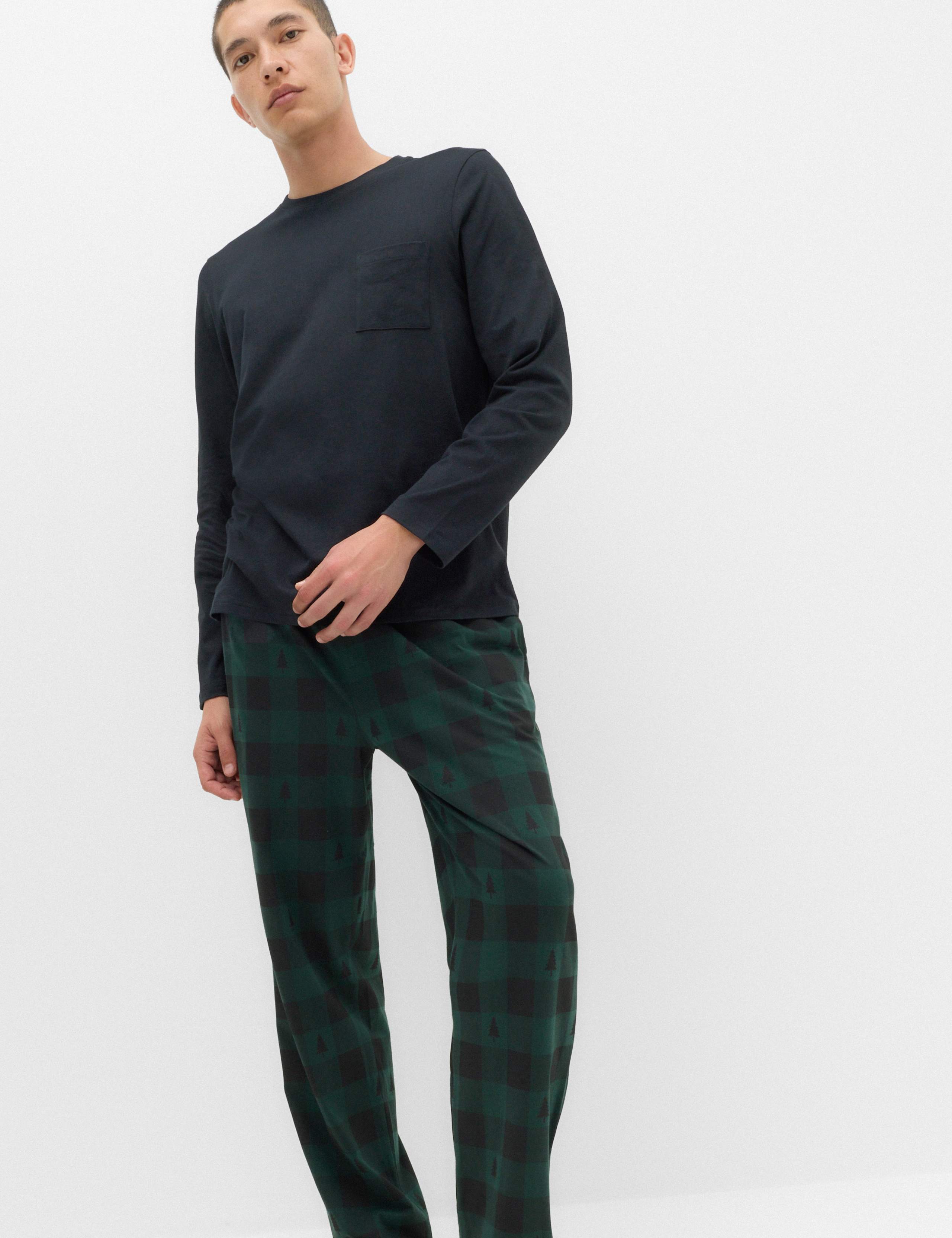 Pure Cotton Checked Pyjama Set