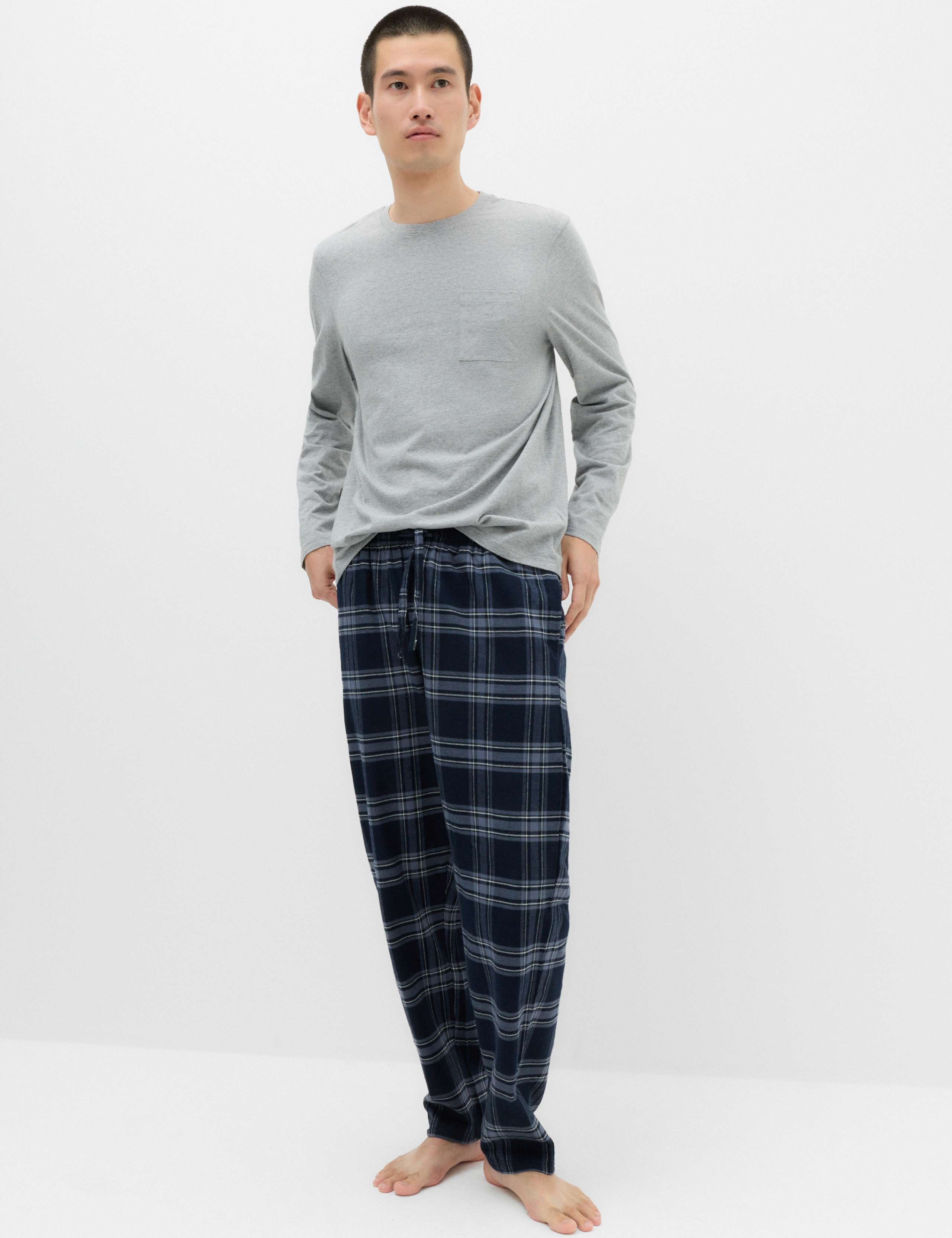 2 Pack Brushed Cotton Pyjama Bottoms