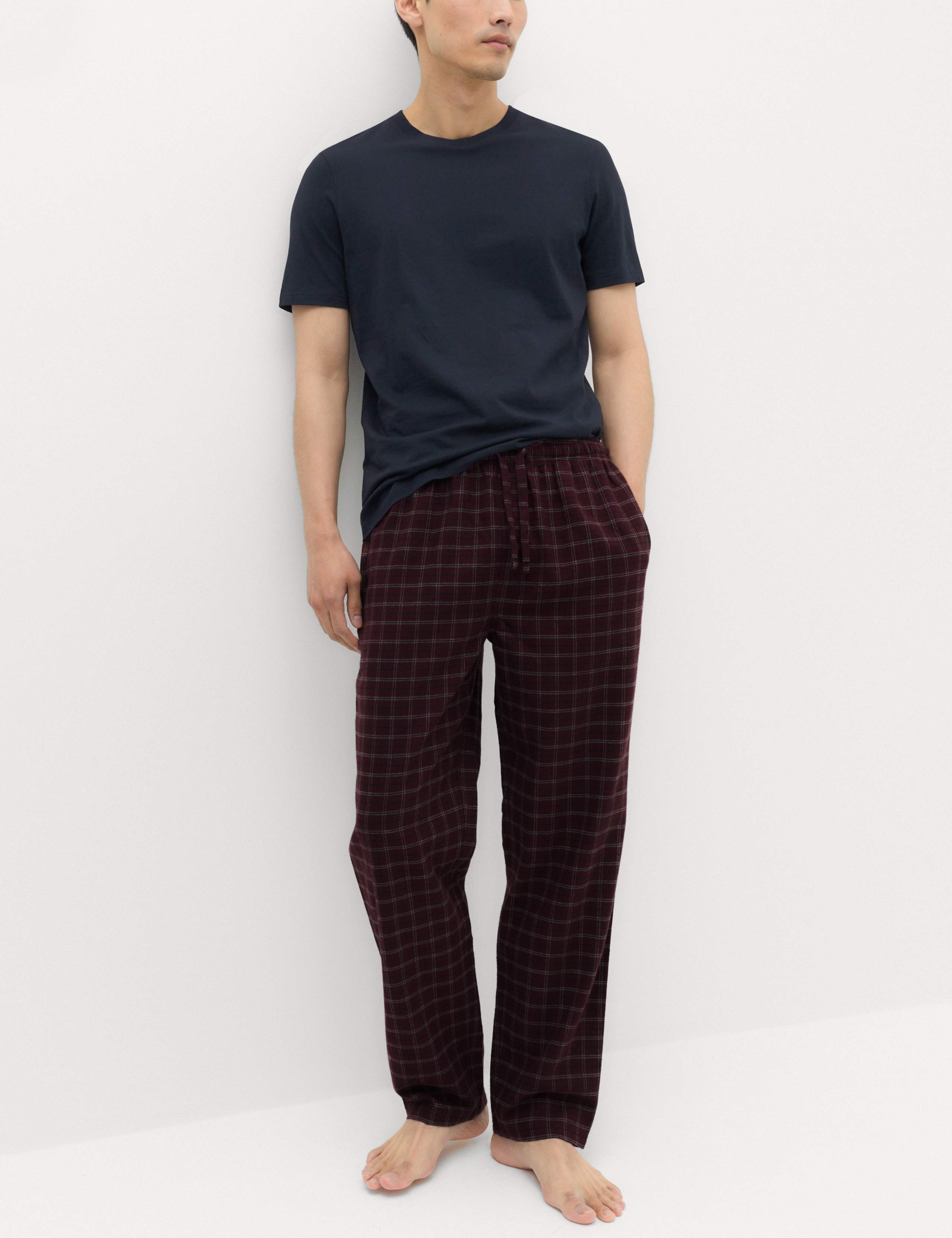 2 Pack Brushed Cotton Pyjama Bottoms