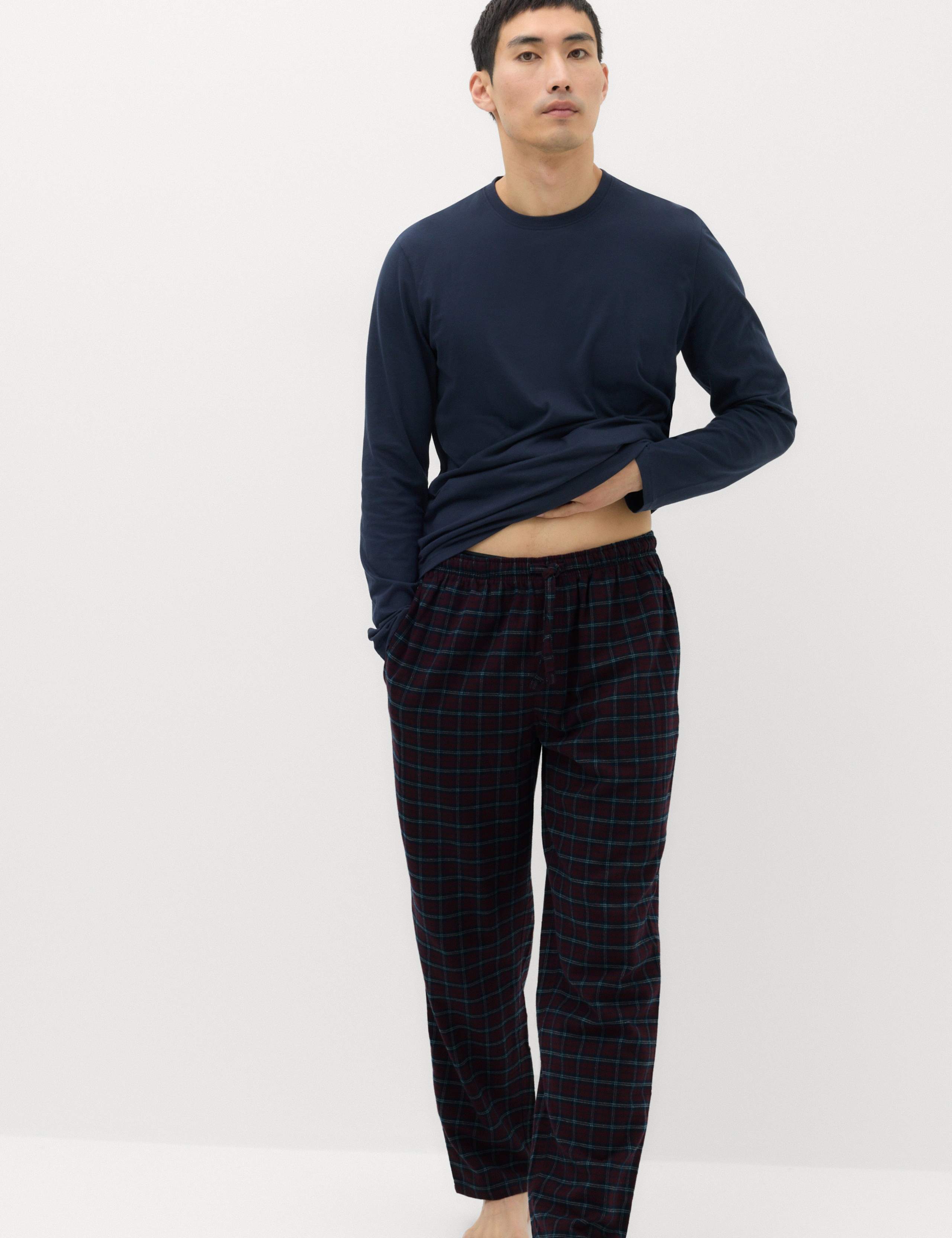 Brushed Cotton Checked Pyjama Set