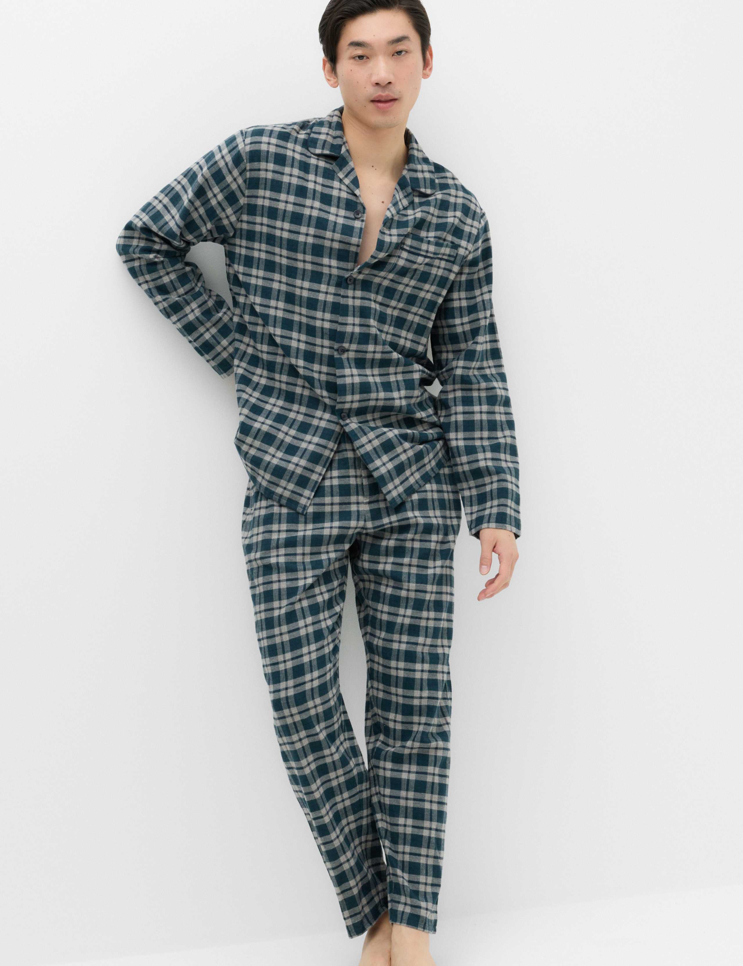 Brushed Cotton Checked Pyjama Set