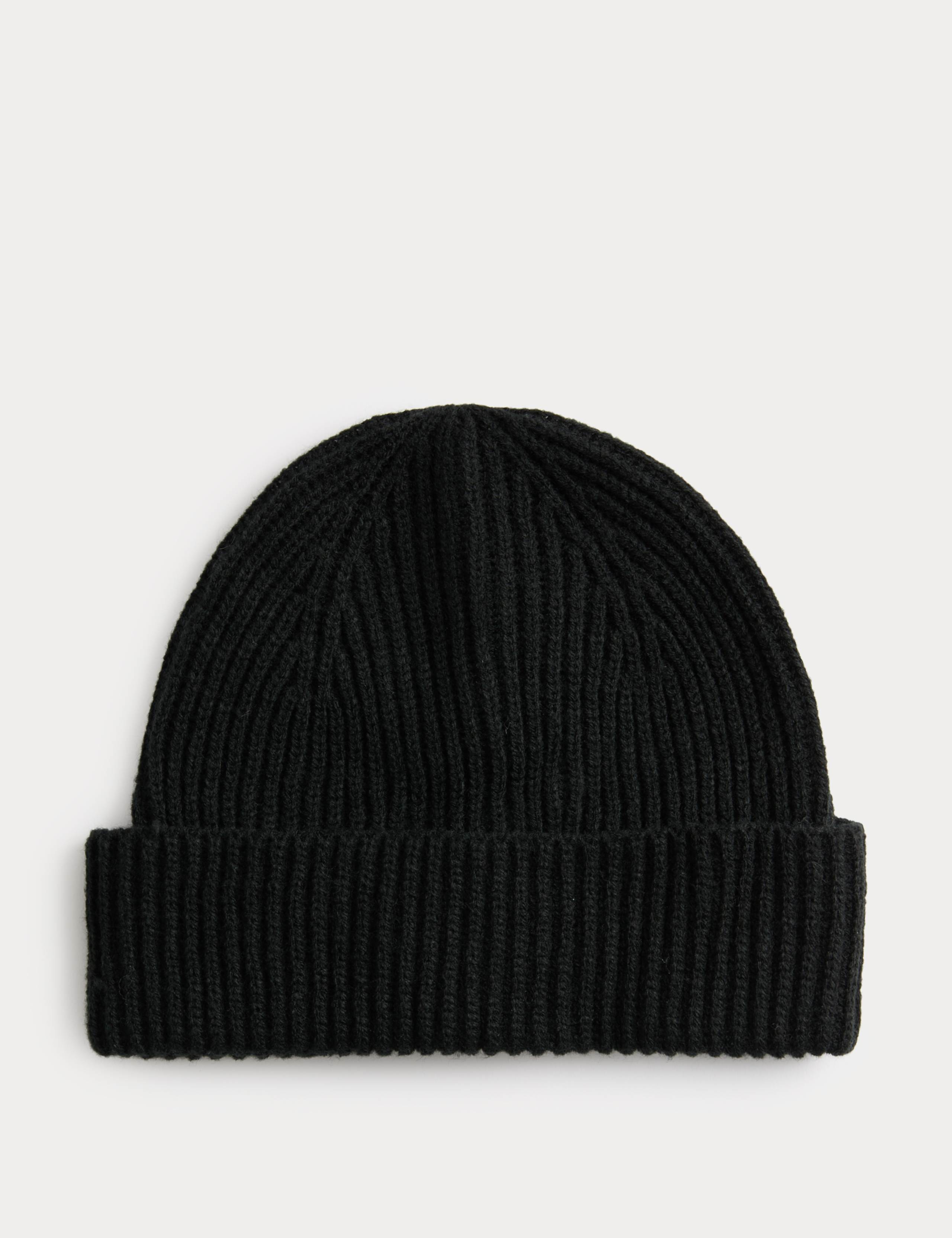 Ribbed Knitted Beanie Hat