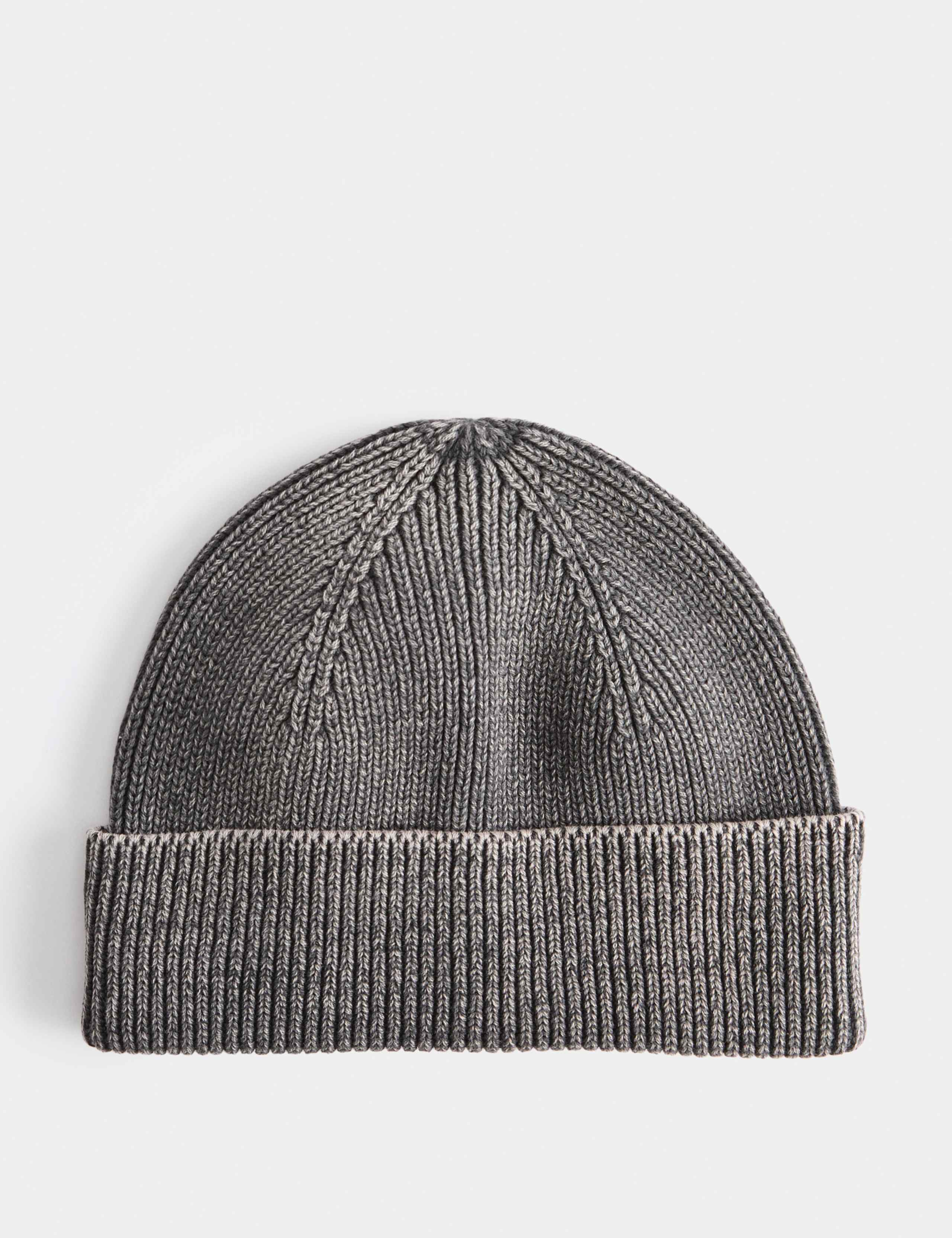 Short Washed Cotton Rich Beanie Hat