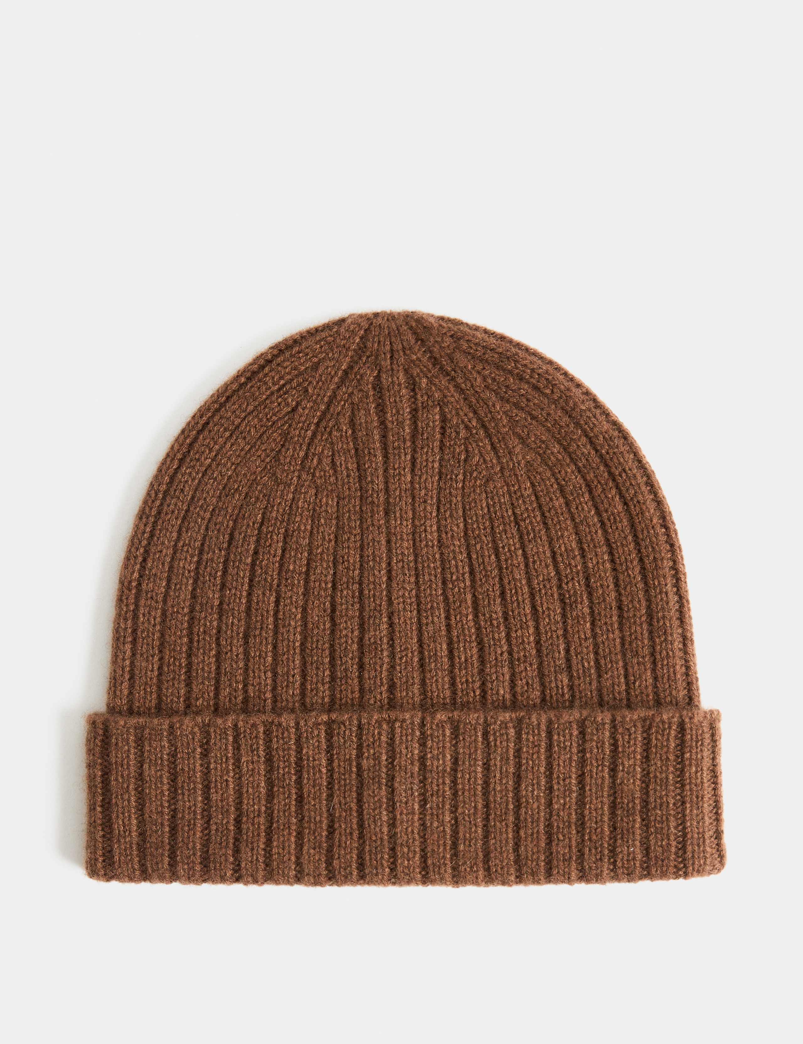 Pure Cashmere Knitted Beanie Hat