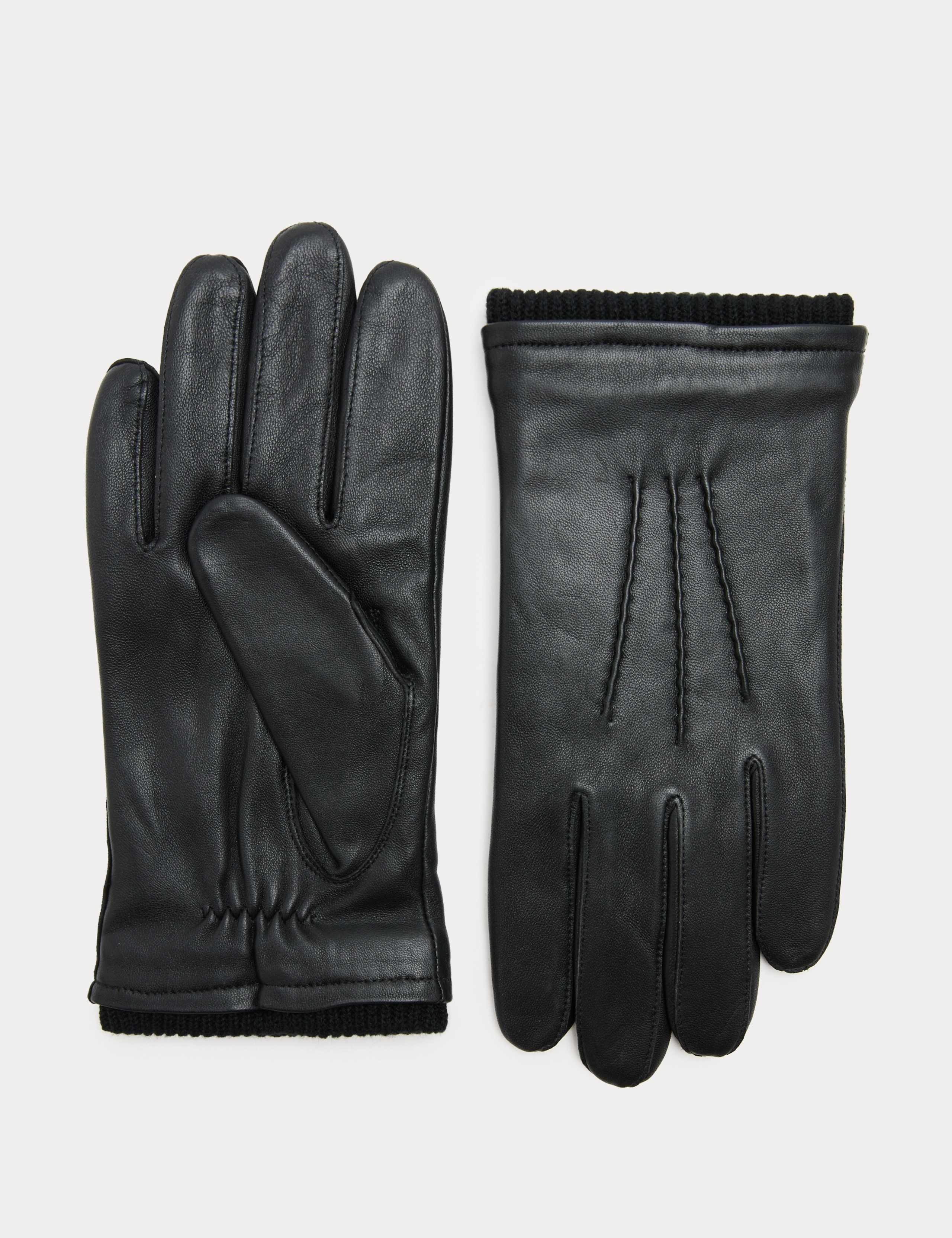 Leather Cuffed Gloves