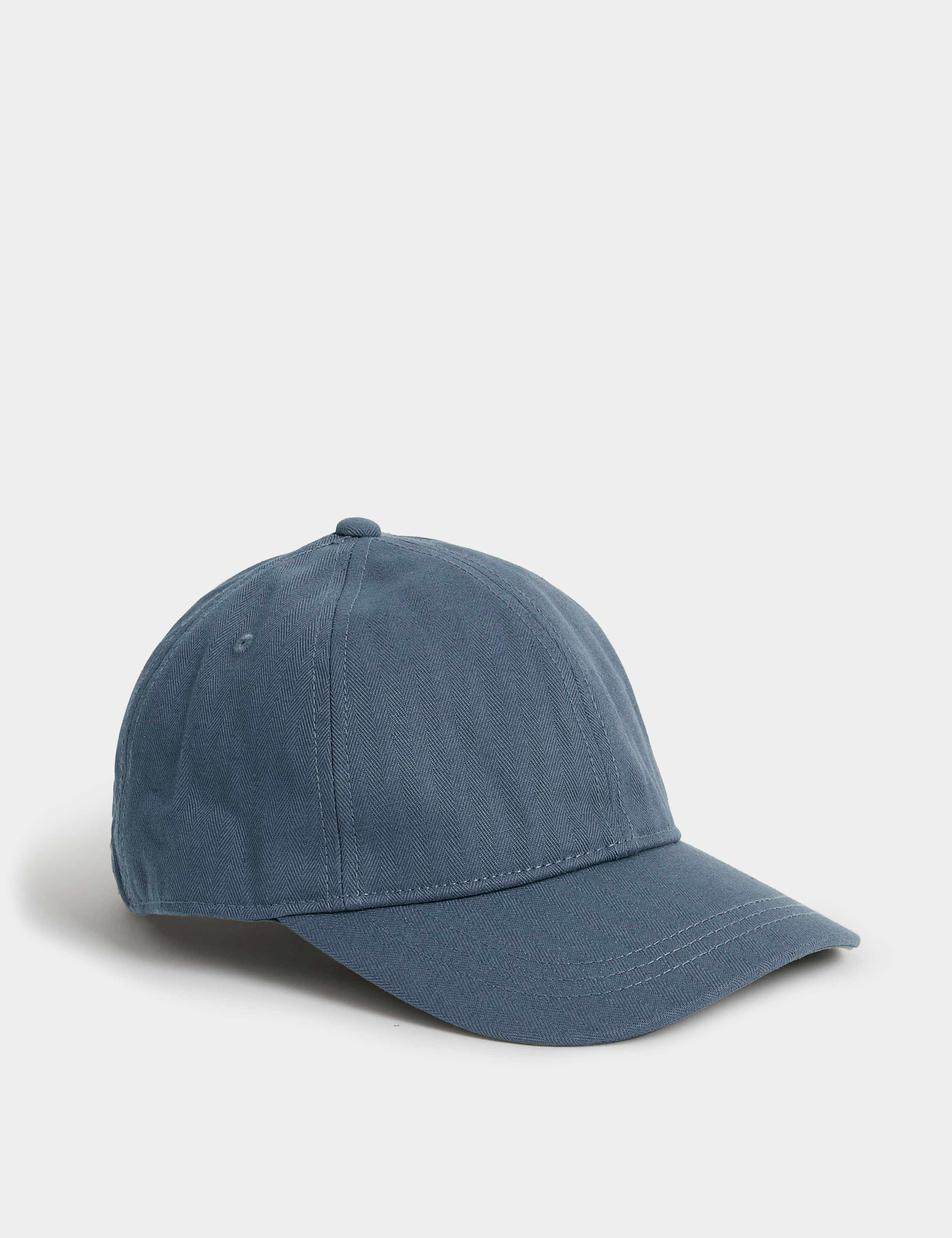 Pure Cotton Herringbone Baseball Cap
