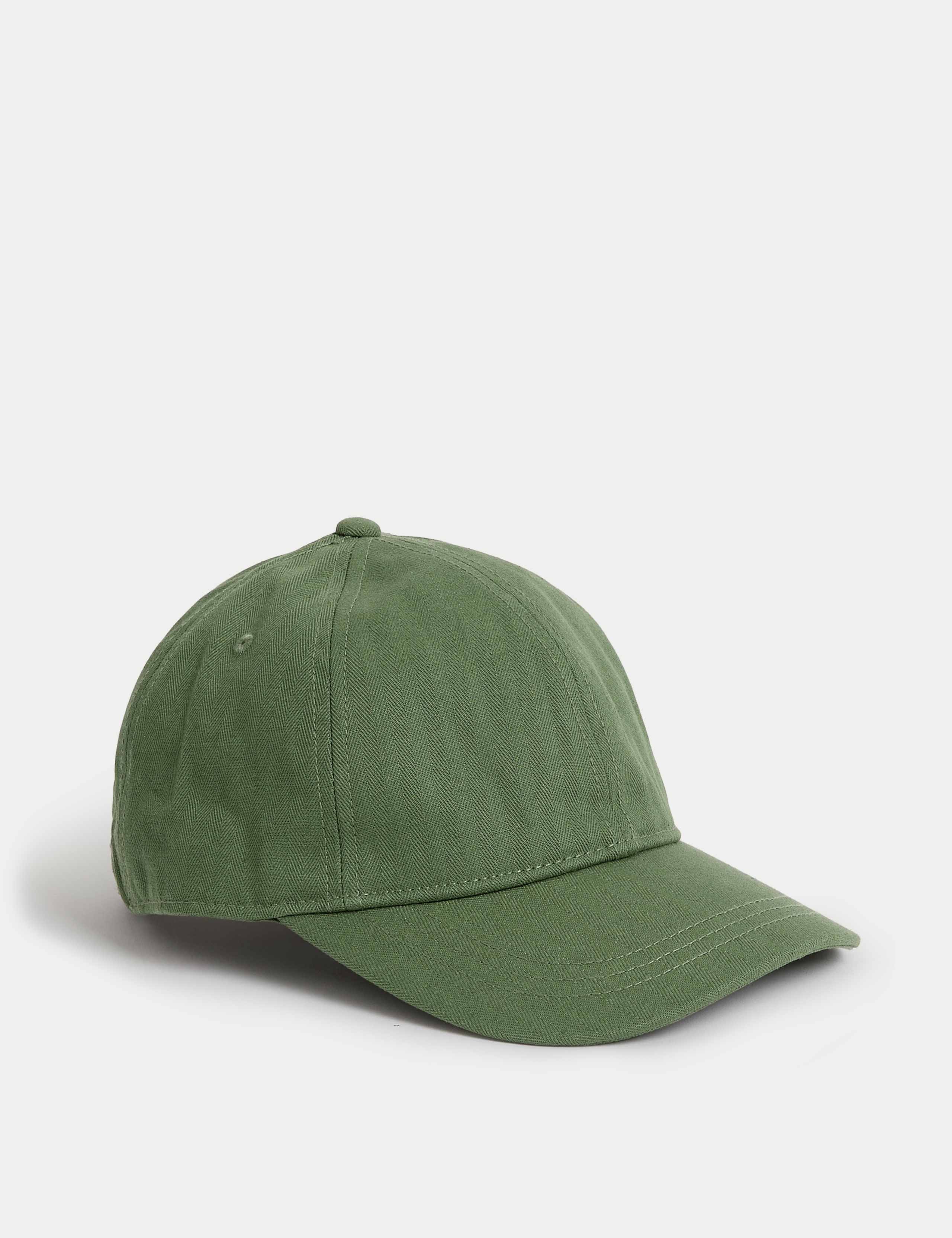 Pure Cotton Herringbone Baseball Cap
