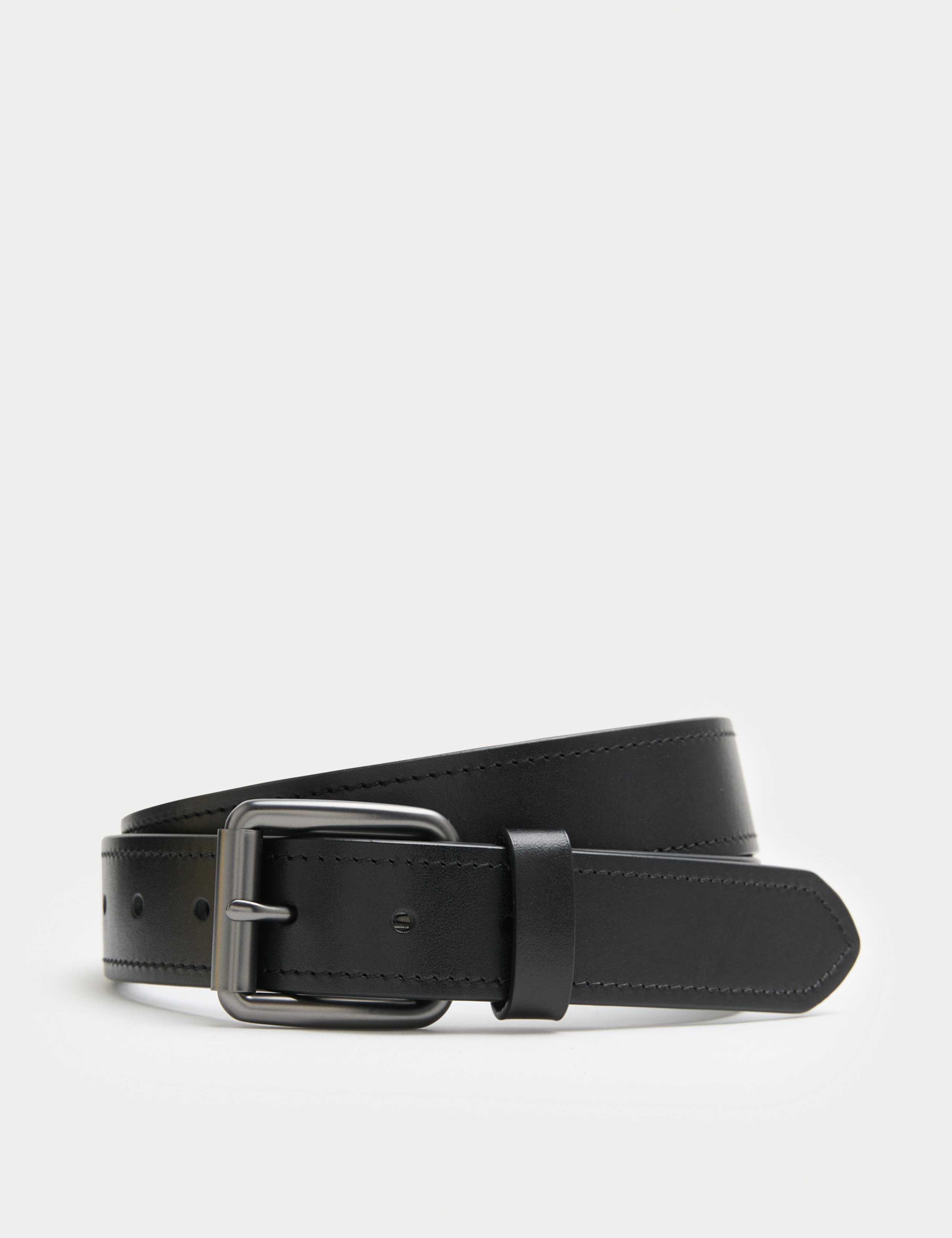 Leather Stitch Detail Belt