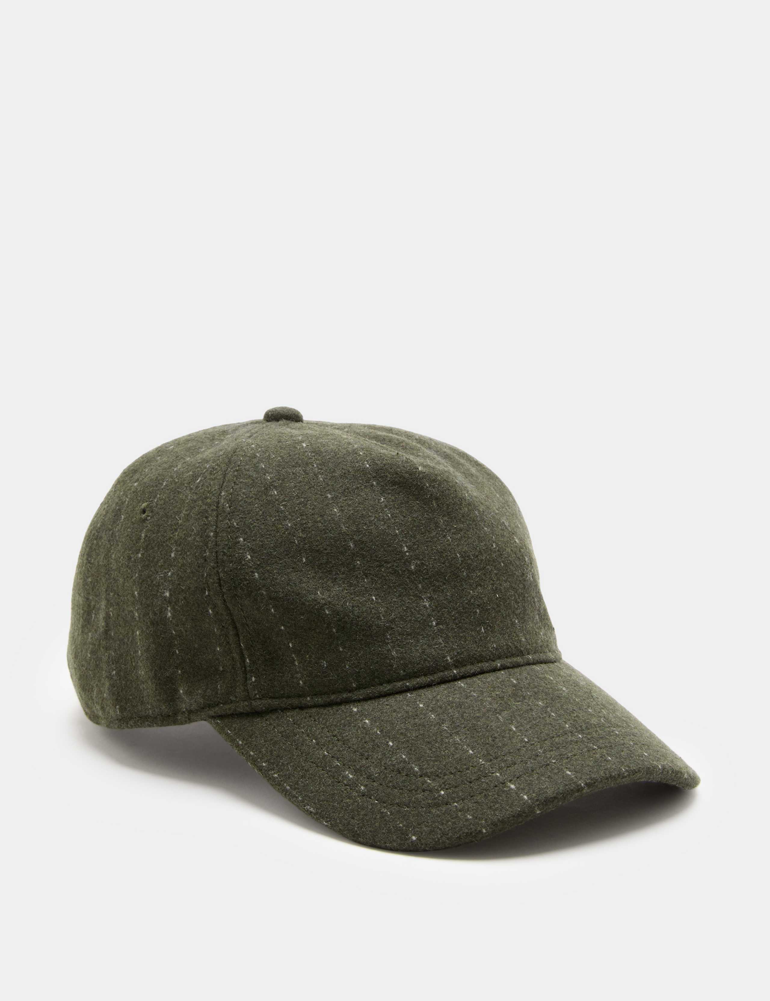 Wool Blend Striped Baseball Cap