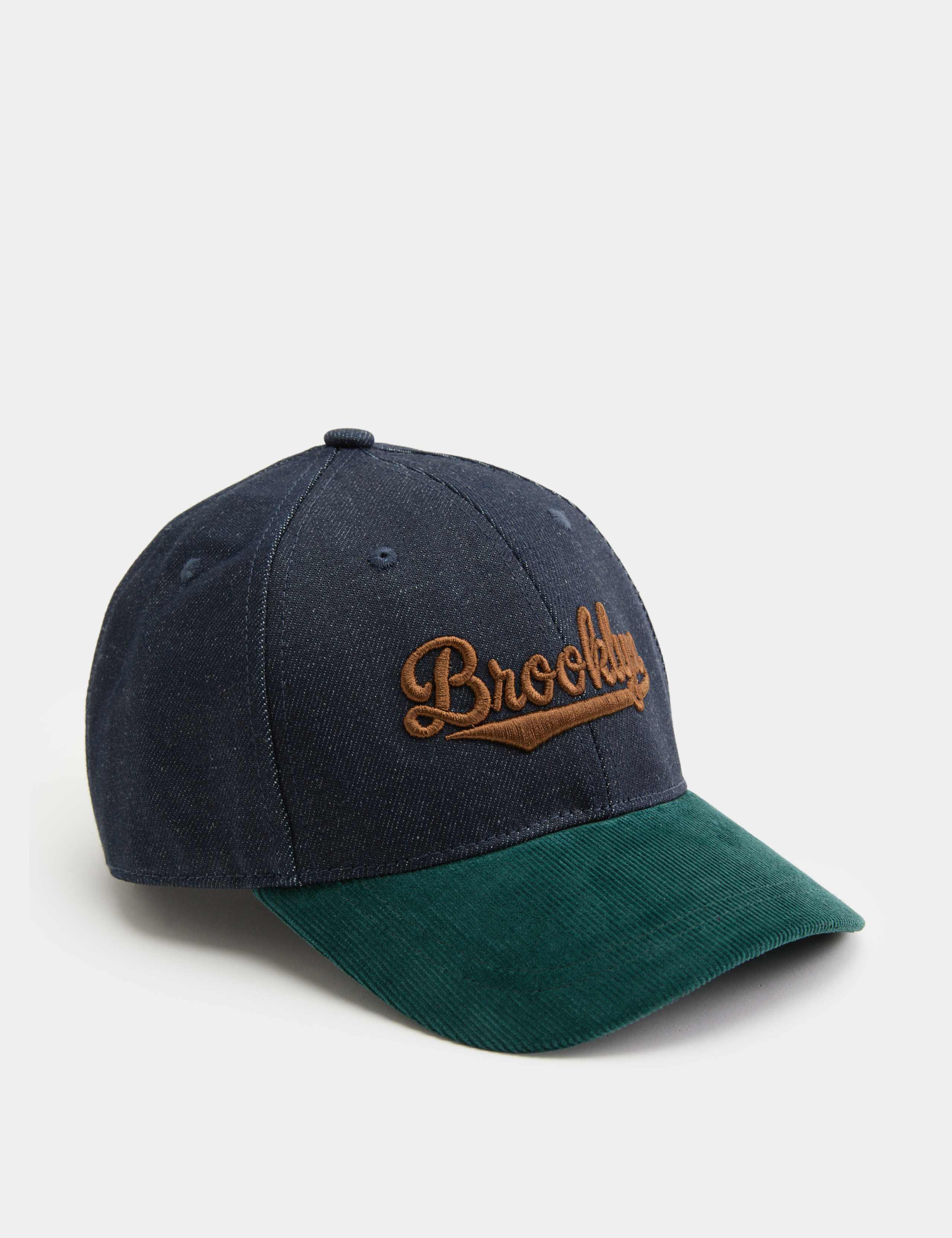 Denim Embroidered Baseball Cap