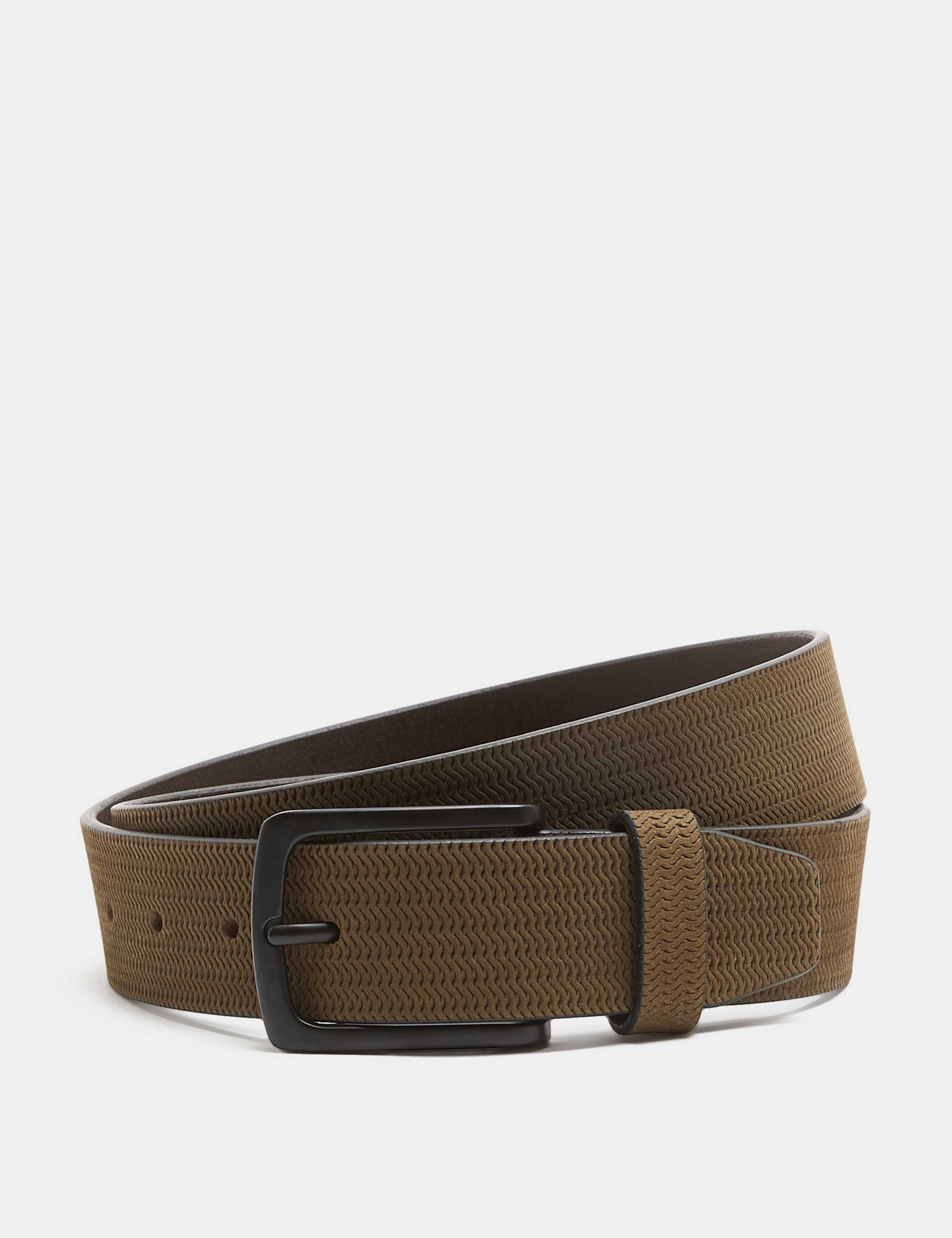 Textured Leather Belt