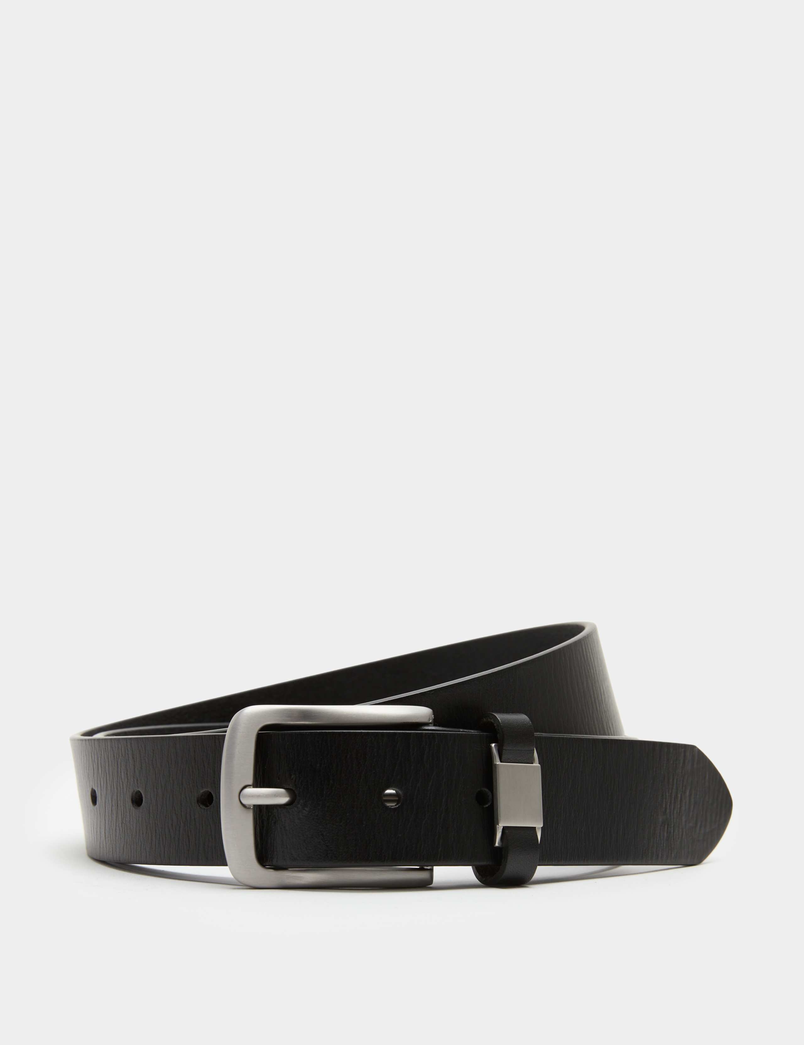 Leather Textured Buckle Belt