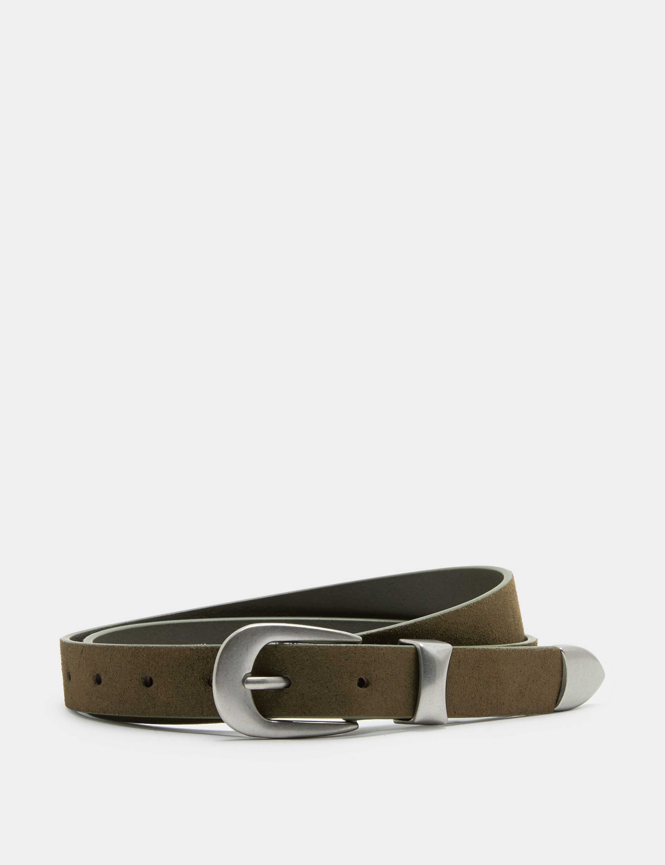Suede Buckle Belt