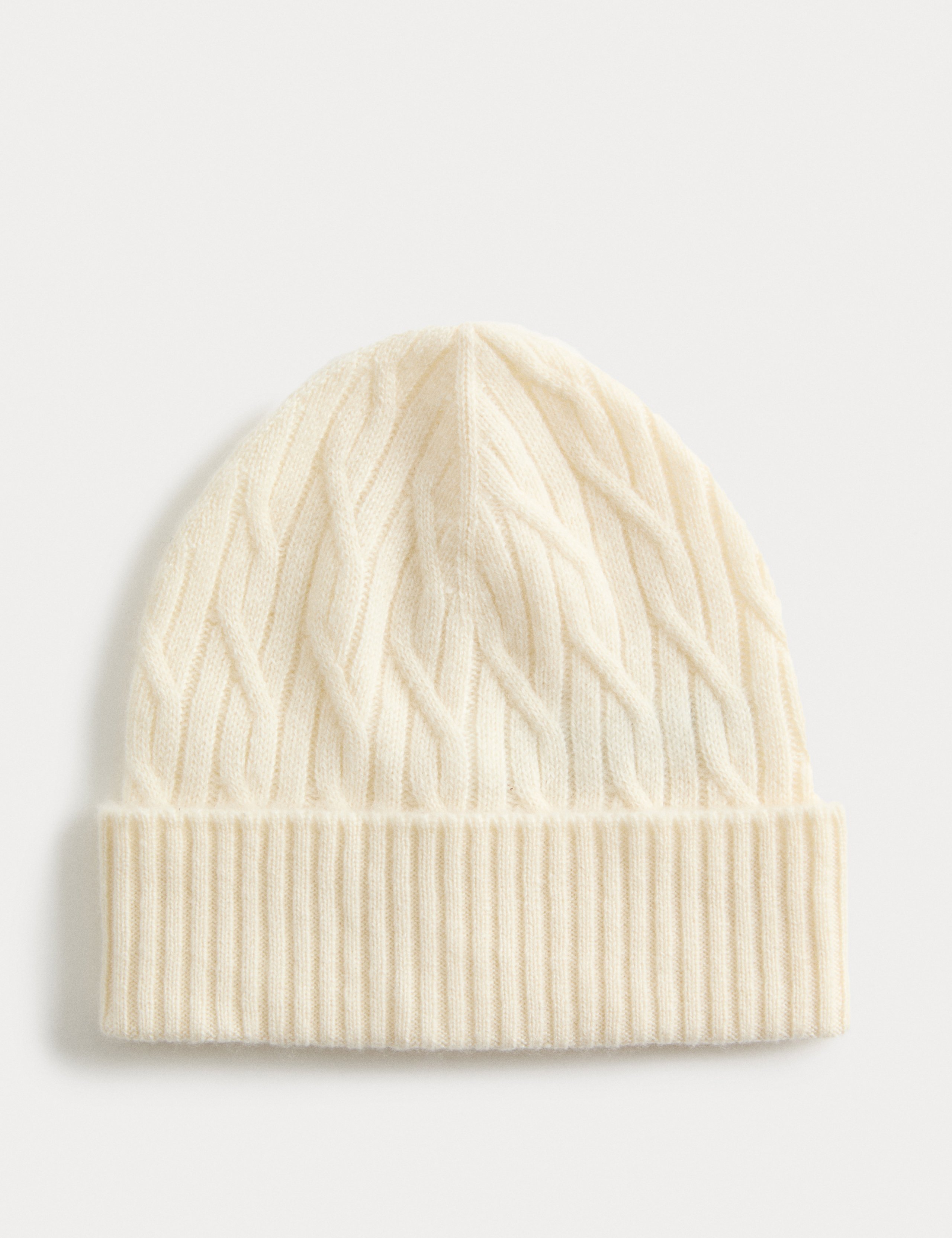 Jaeger Cashmere Cable Knit Beanie