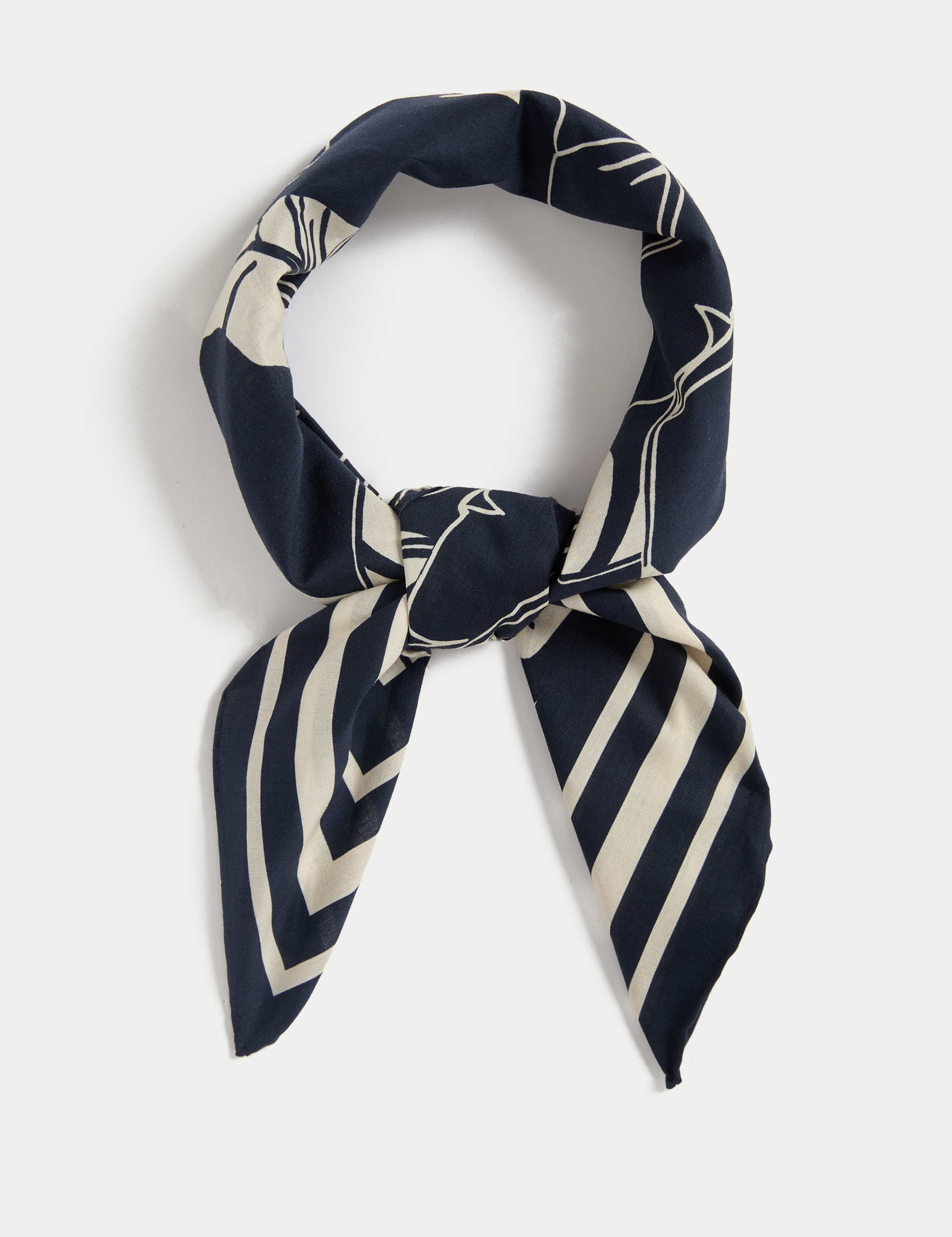 Pure Cotton Polka Dot Print Scarf