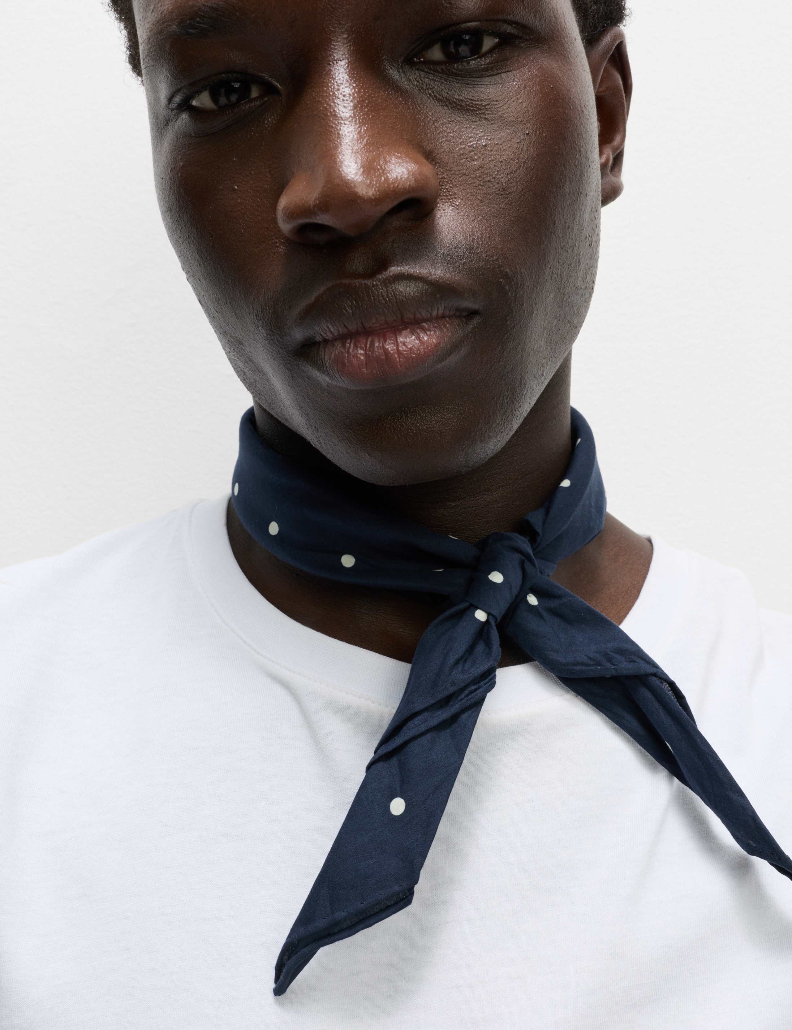 Pure Cotton Polka Dot Print Scarf
