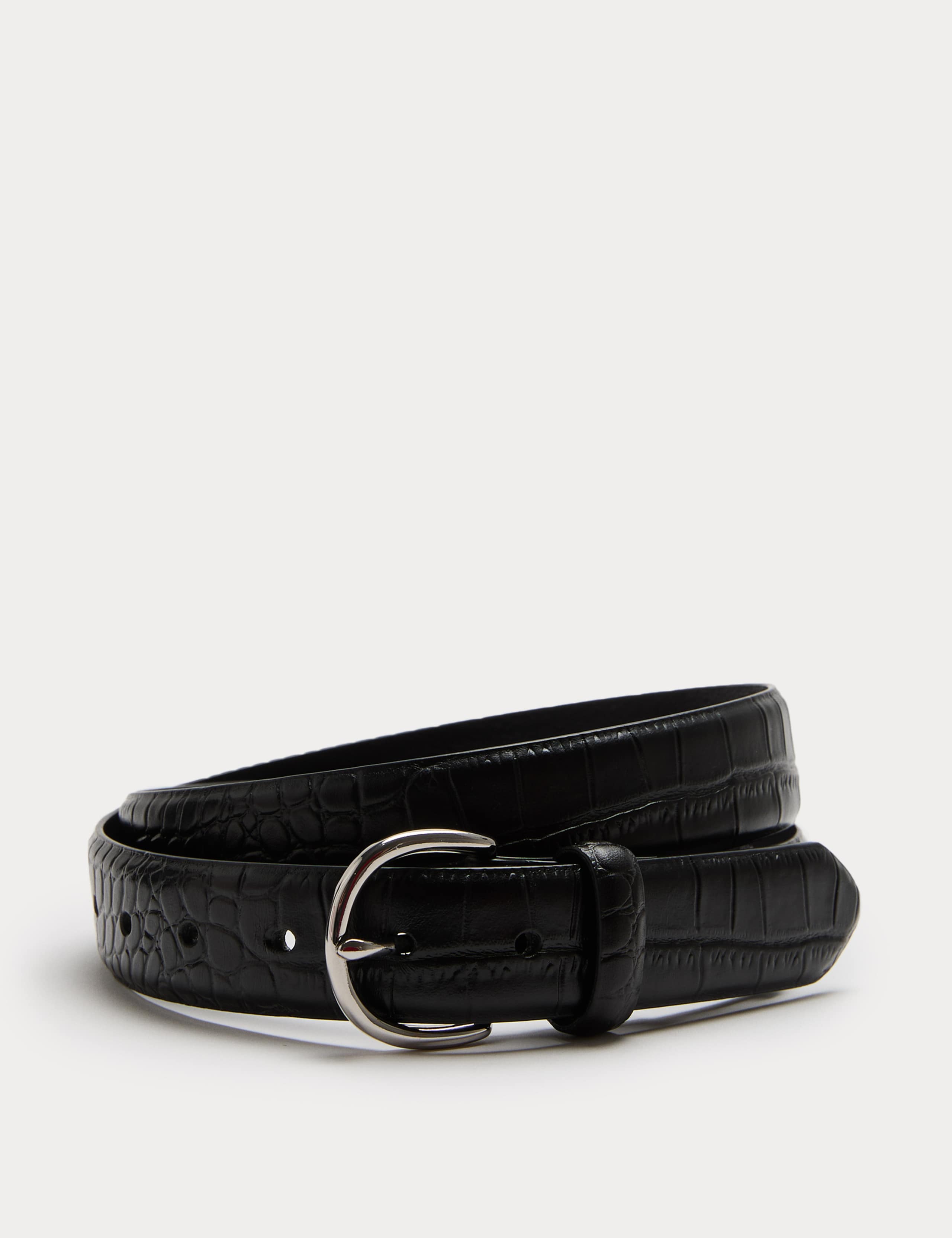 Leather Croc Texture New Buckle Belt