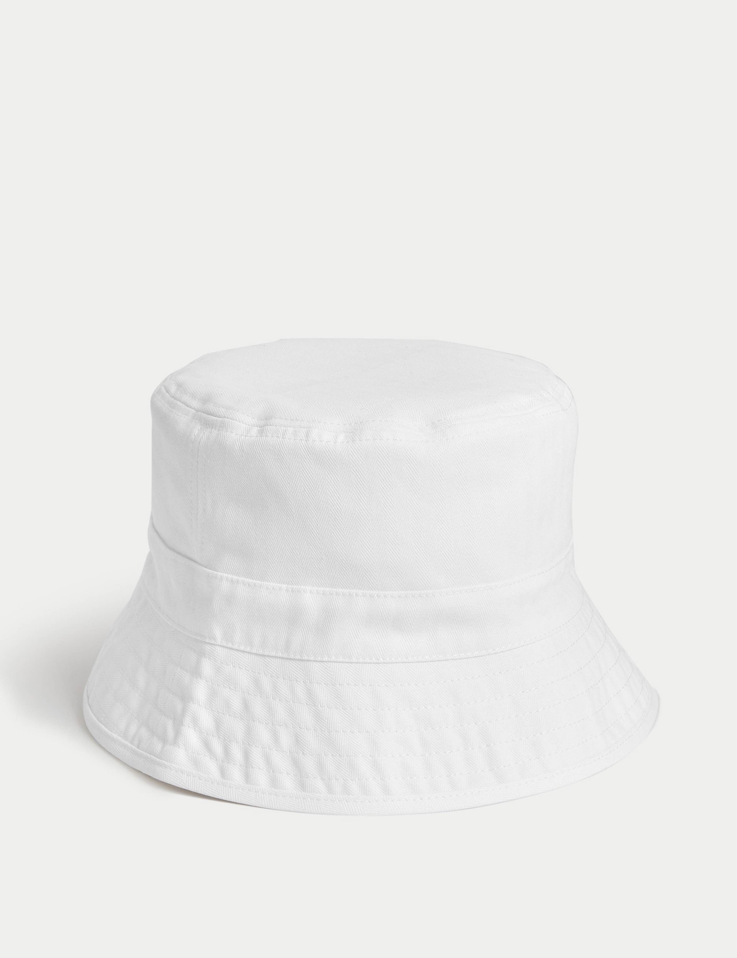 Pure Cotton Herringbone Bucket Hat