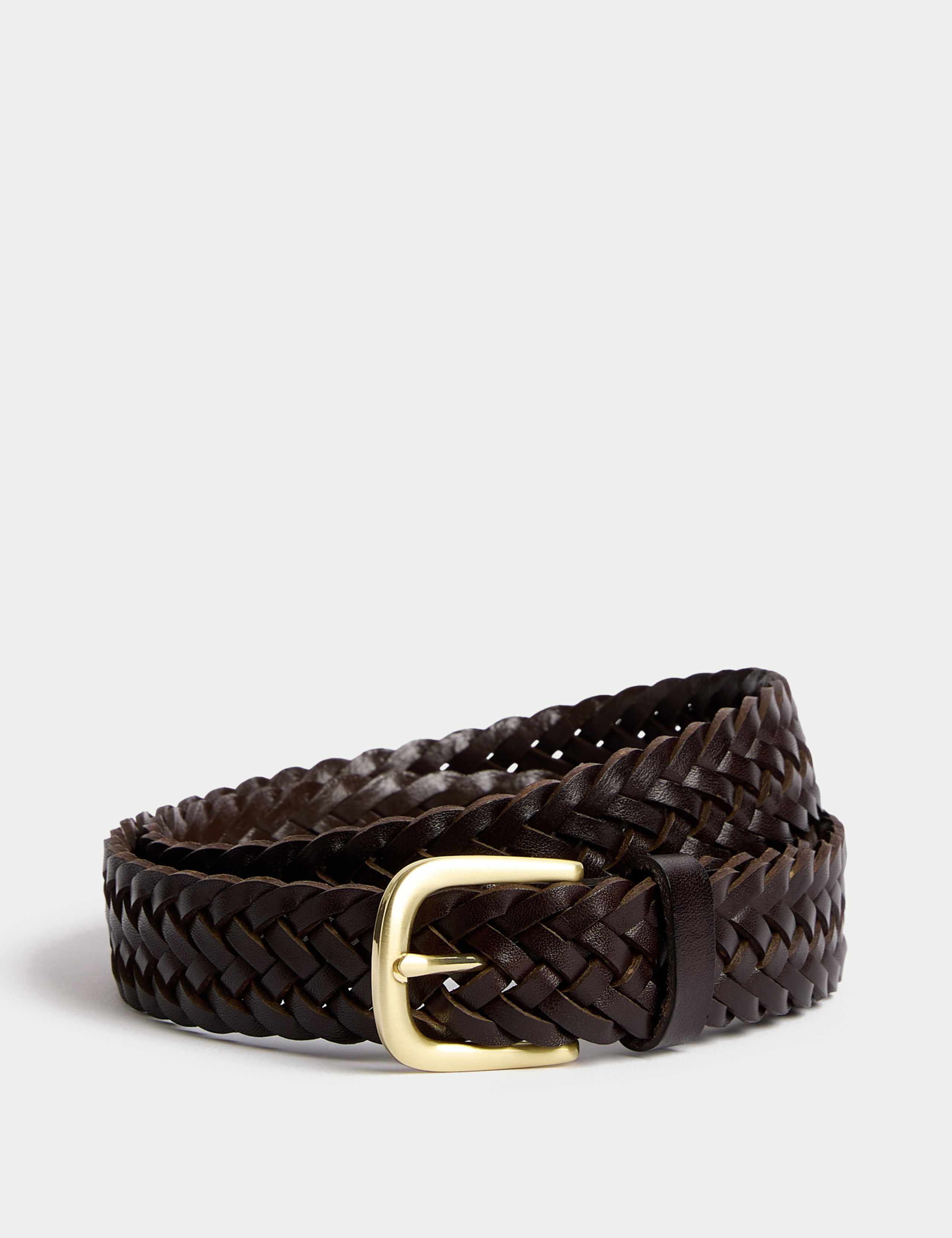 Leather Plaited Belt