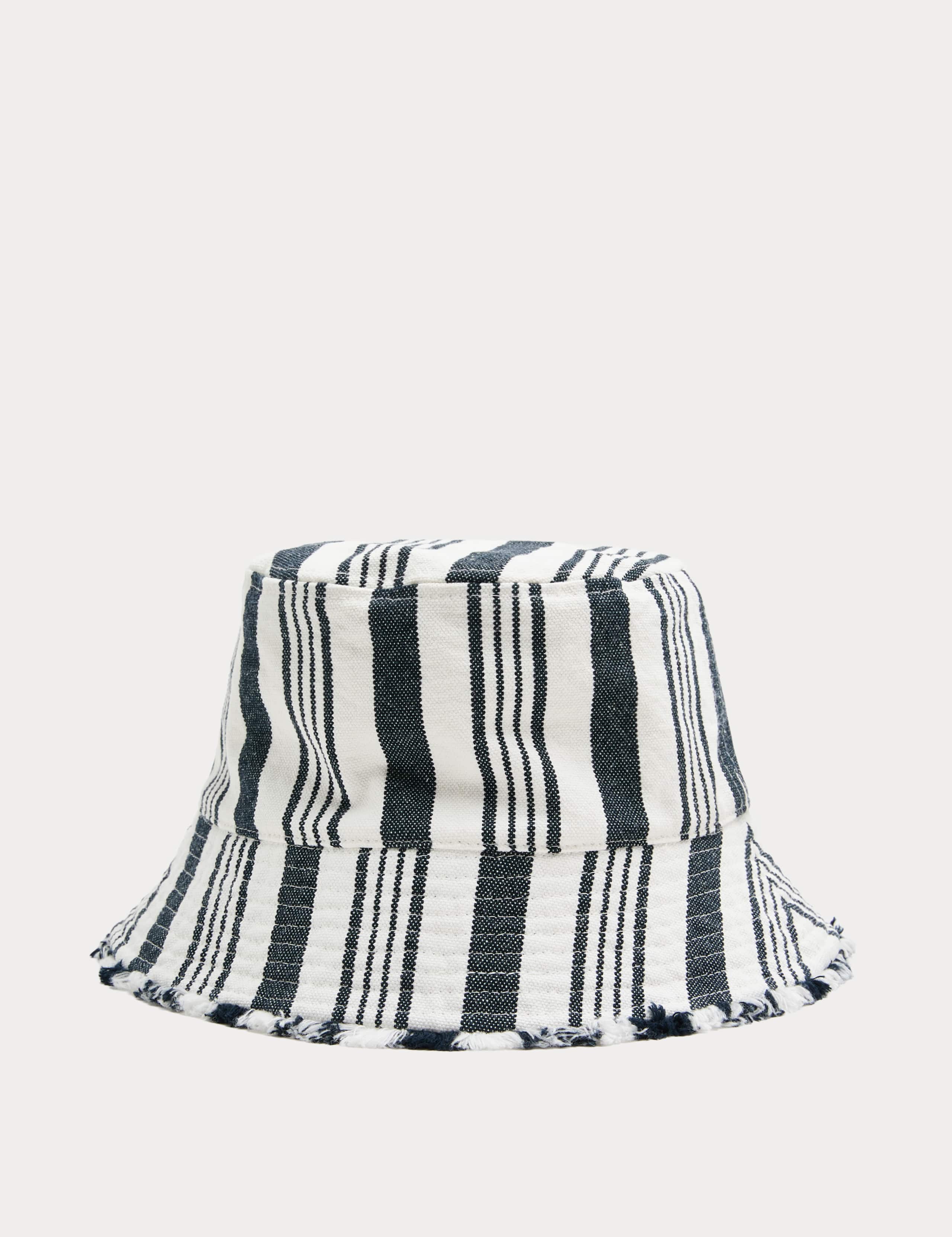Pure Cotton Striped Bucket Hat
