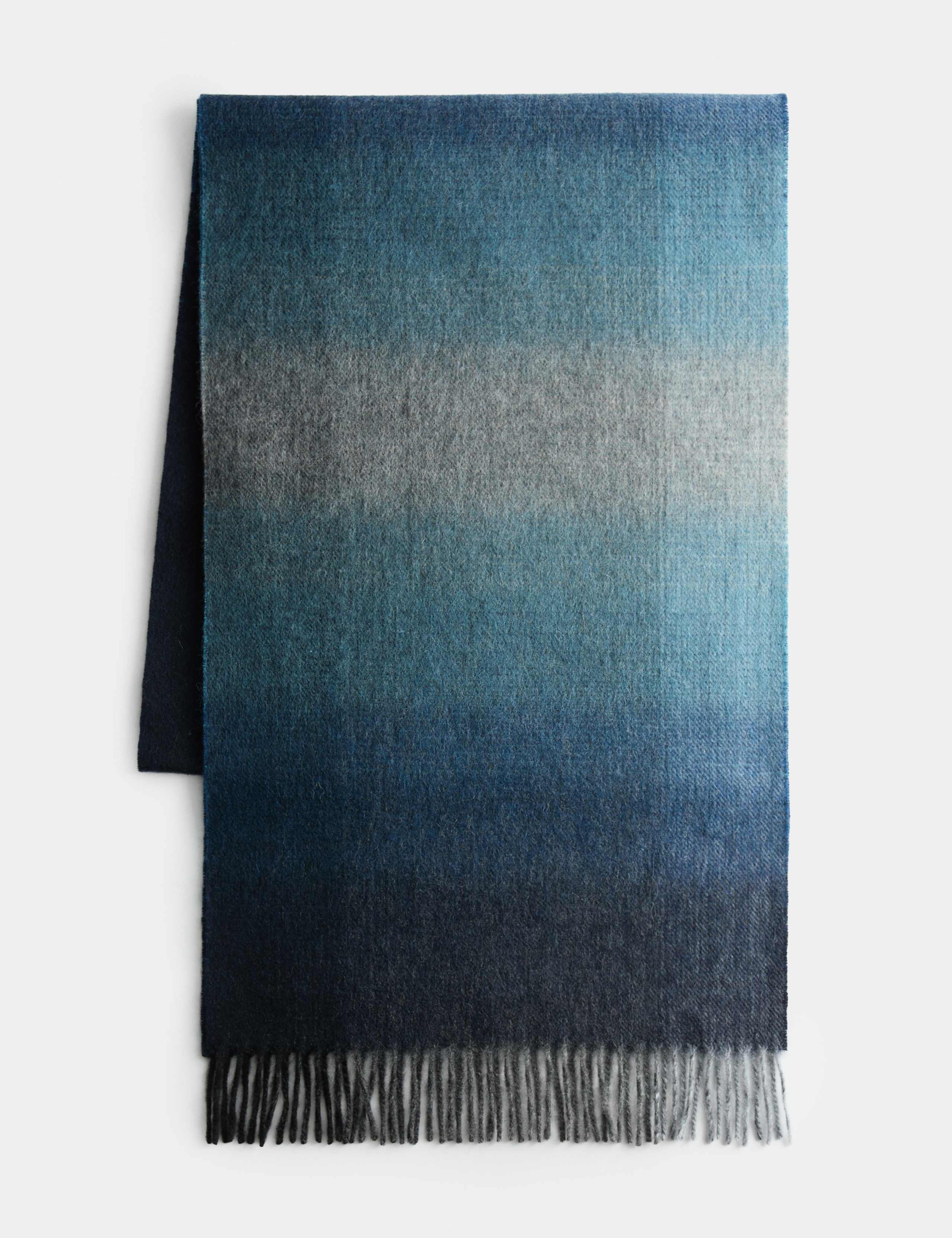 Pure Merino Wool Checked Scarf