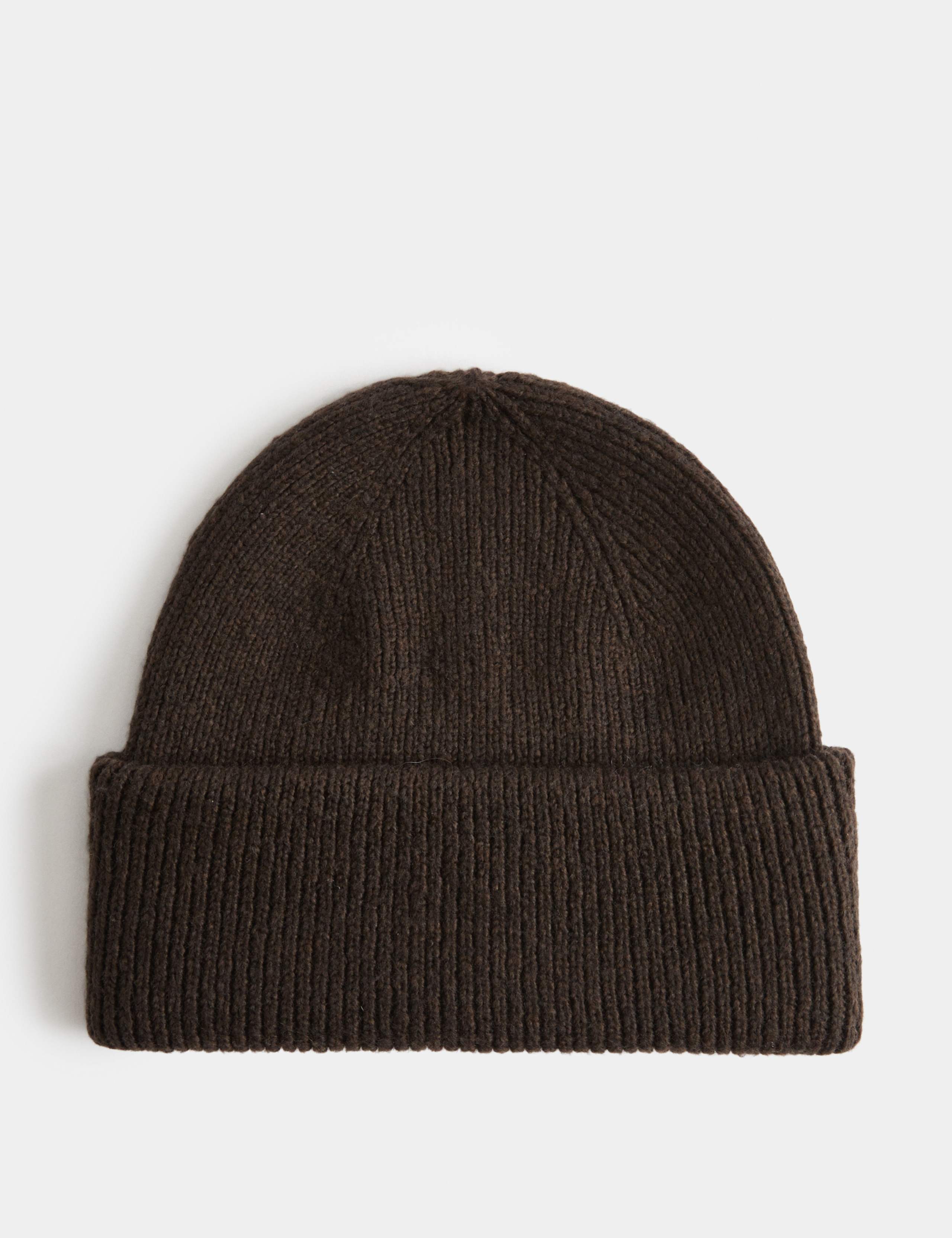 Ribbed Knitted Beanie Hat