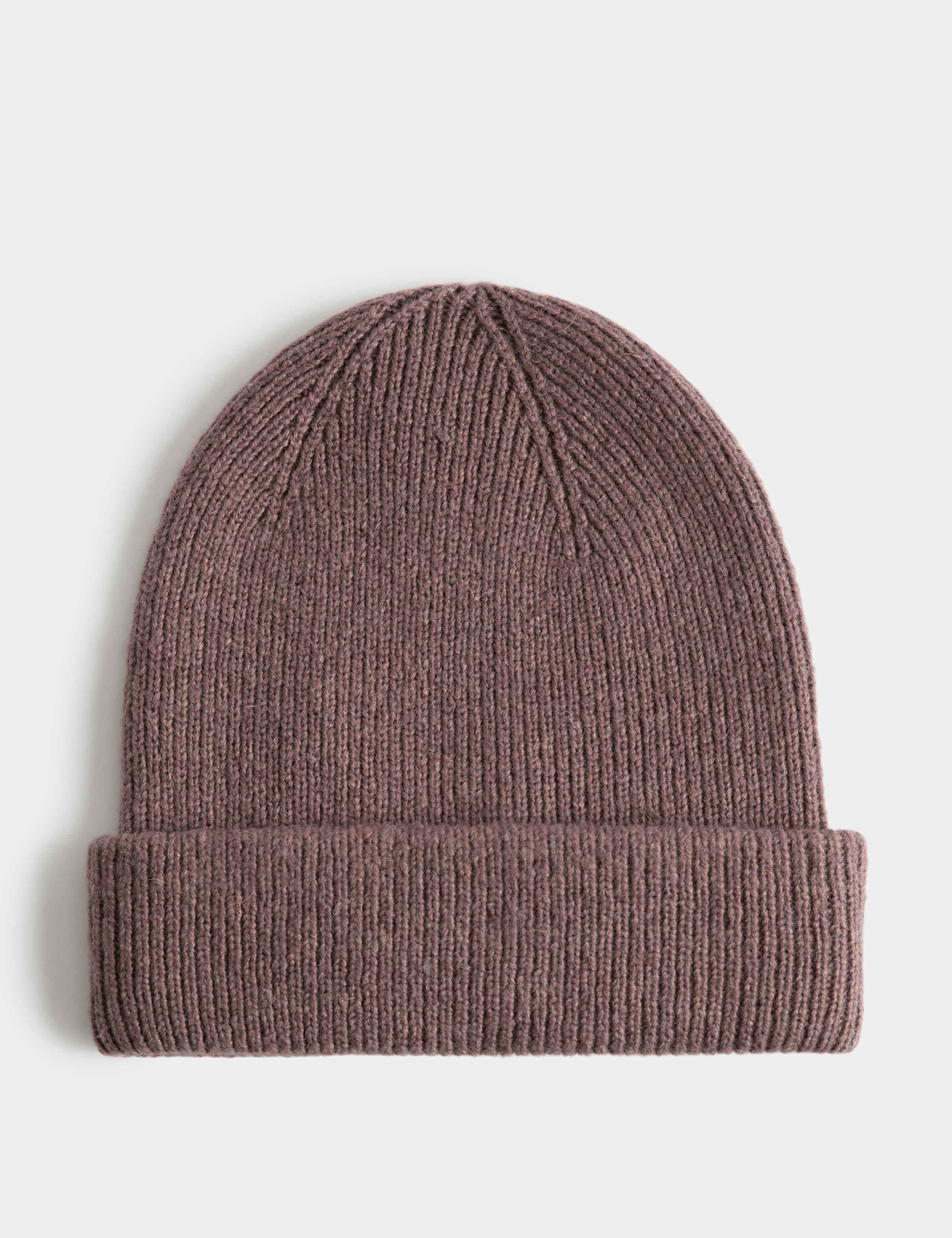 Ribbed Knitted Beanie Hat
