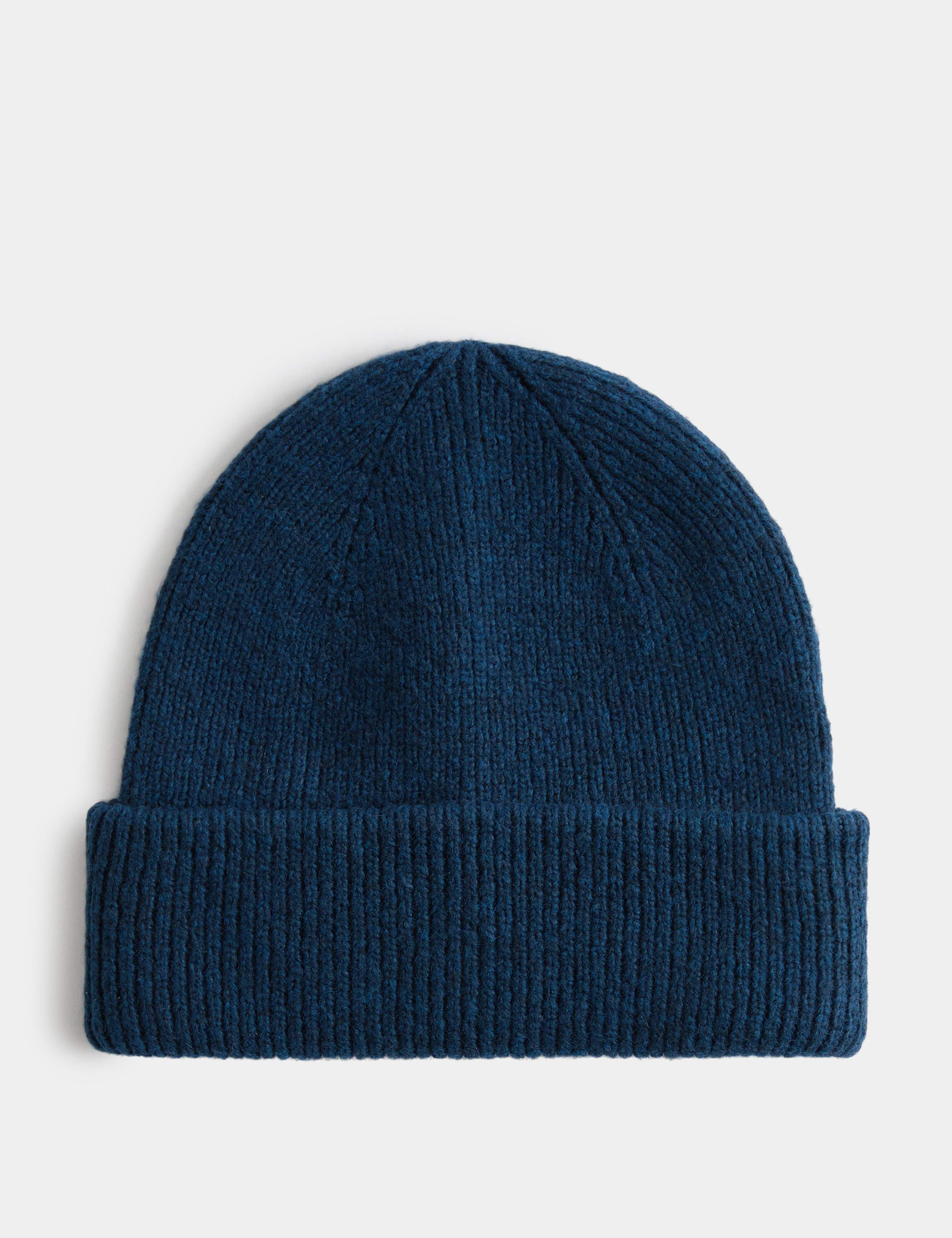 Ribbed Knitted Beanie Hat