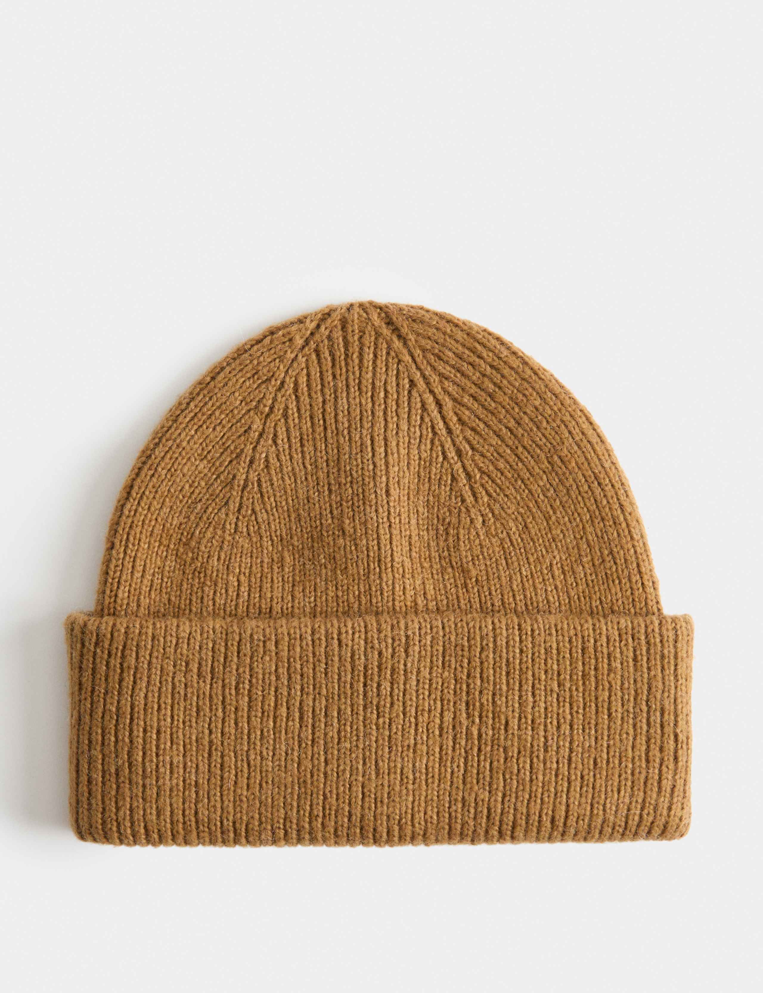 Ribbed Knitted Beanie Hat
