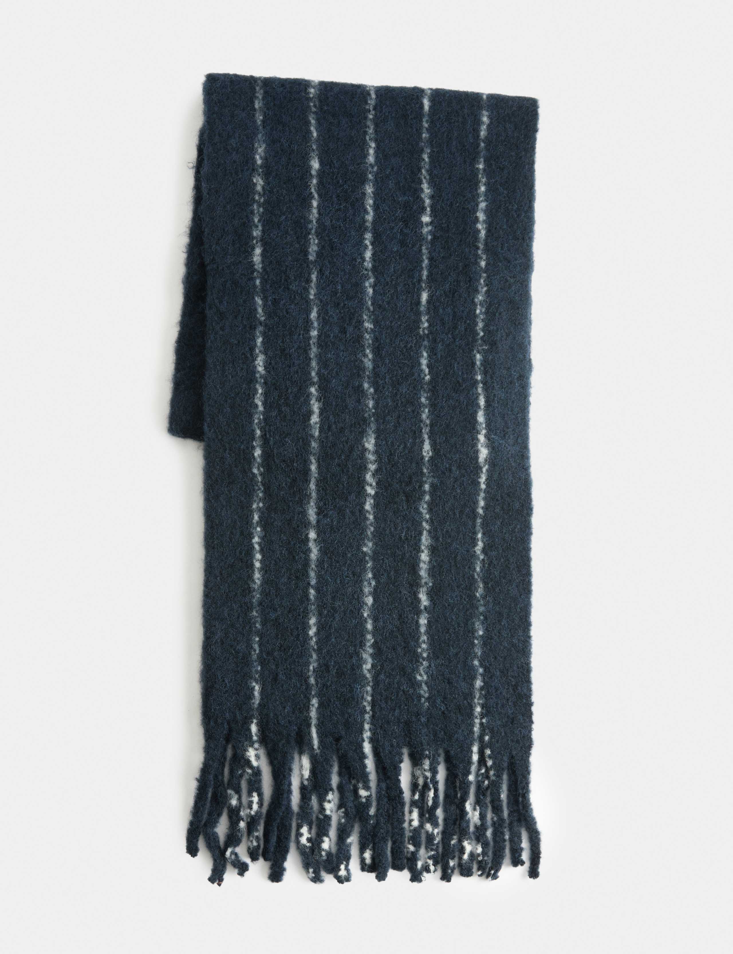 Wool Blend Striped Scarf