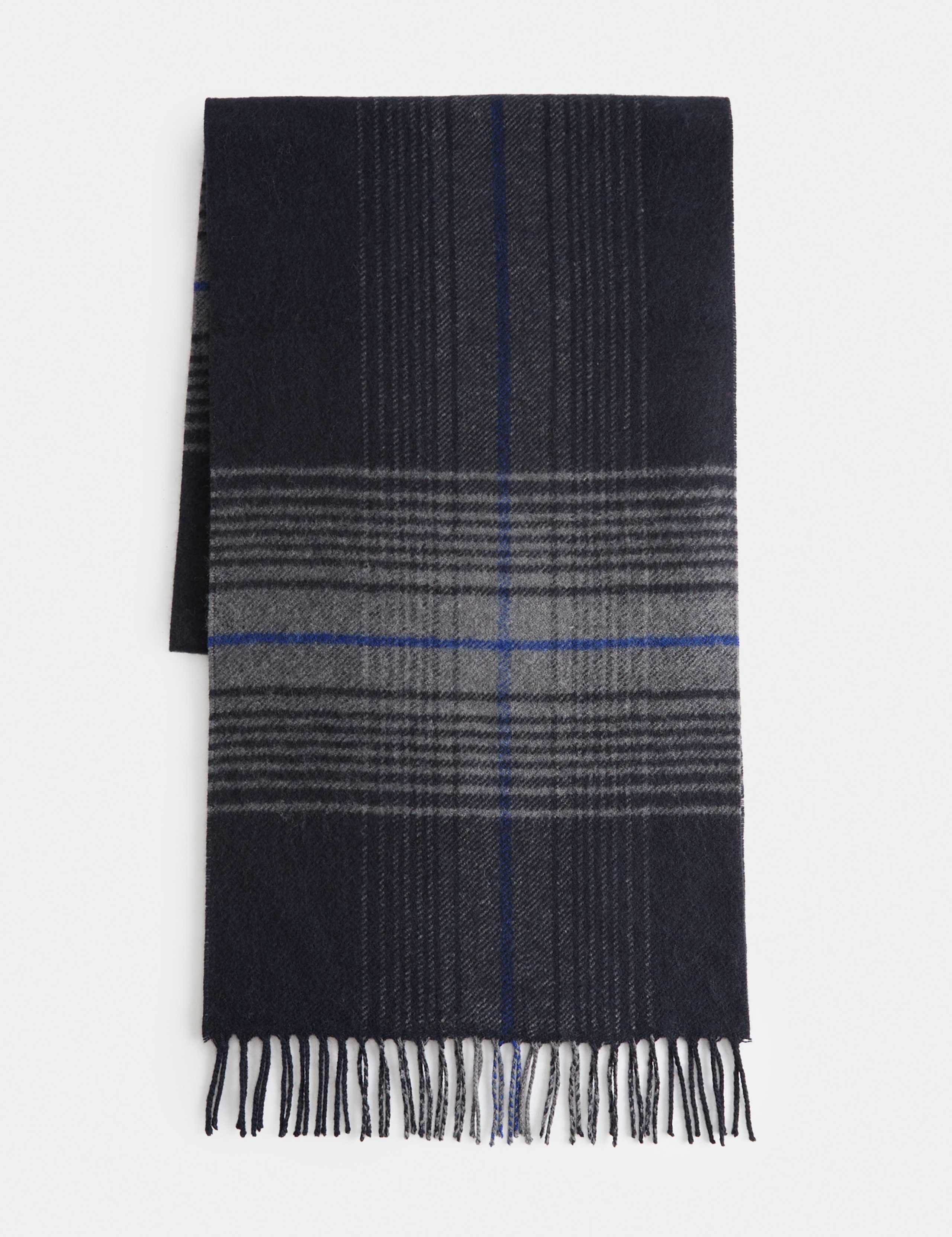 Wool Blend Checked Scarf