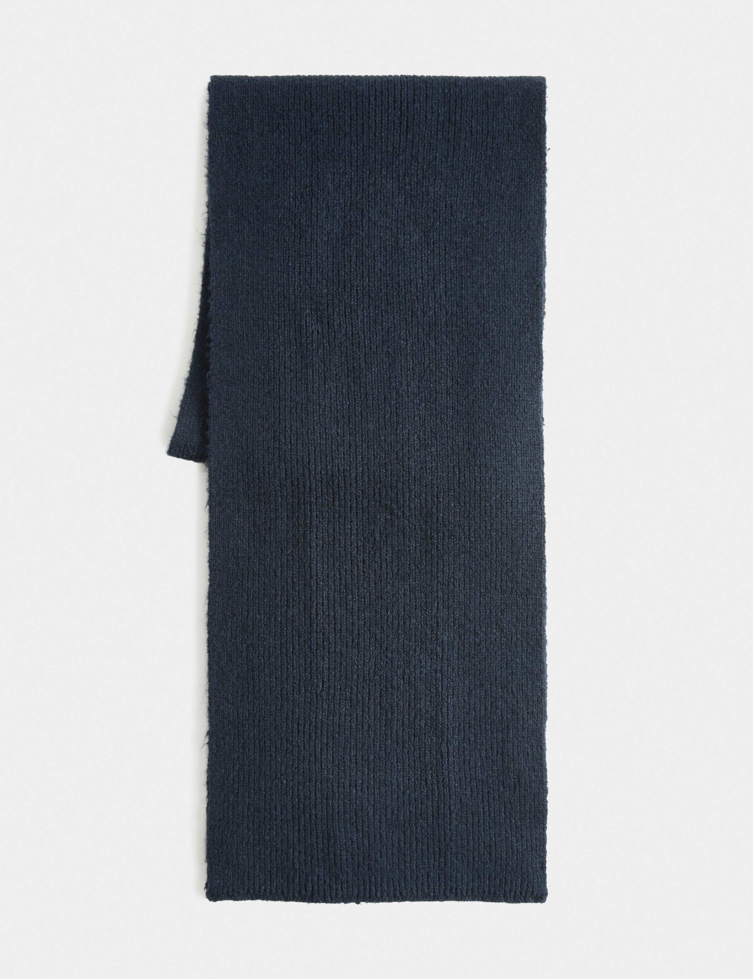Ribbed Scarf with Cotton
