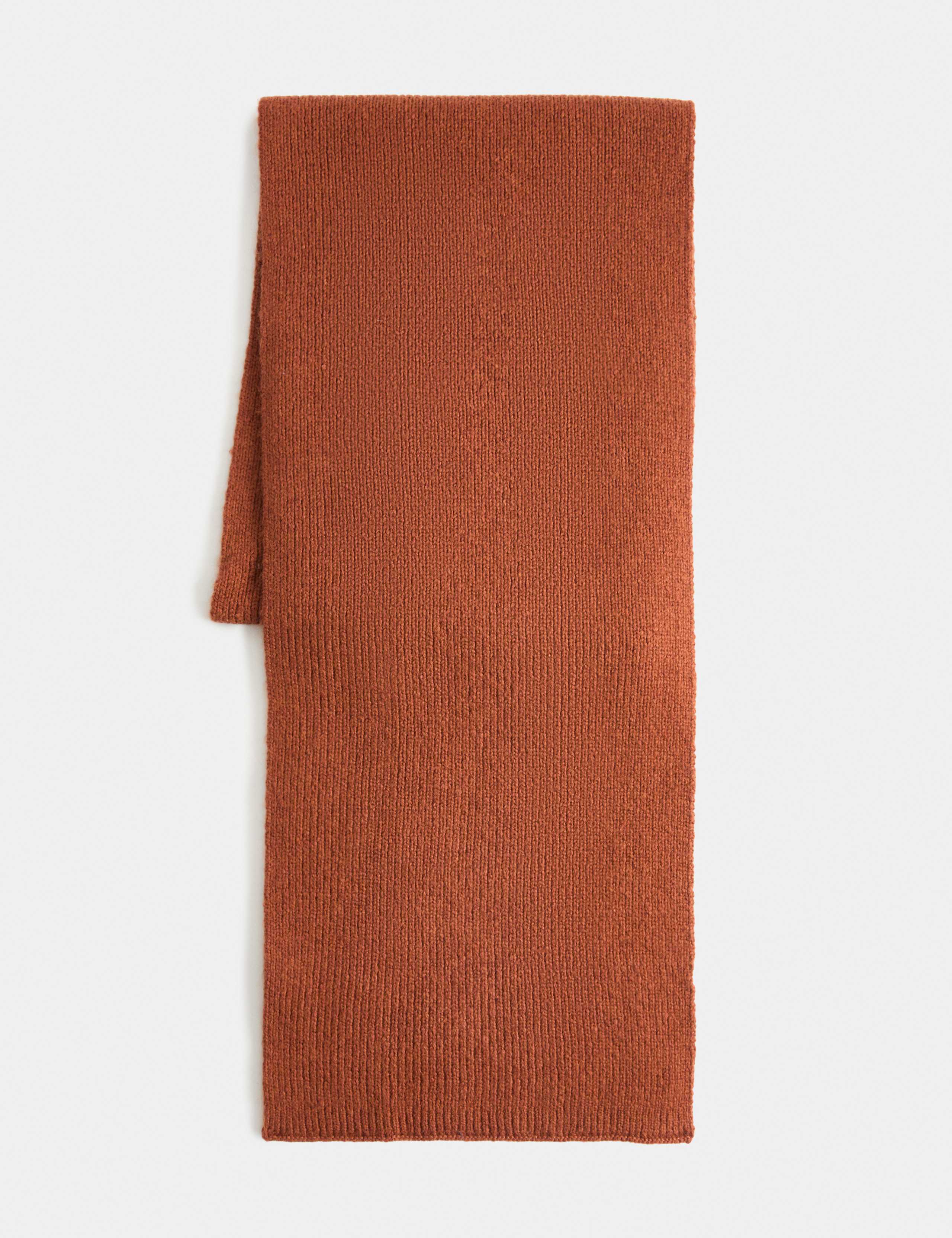 Ribbed Scarf with Cotton