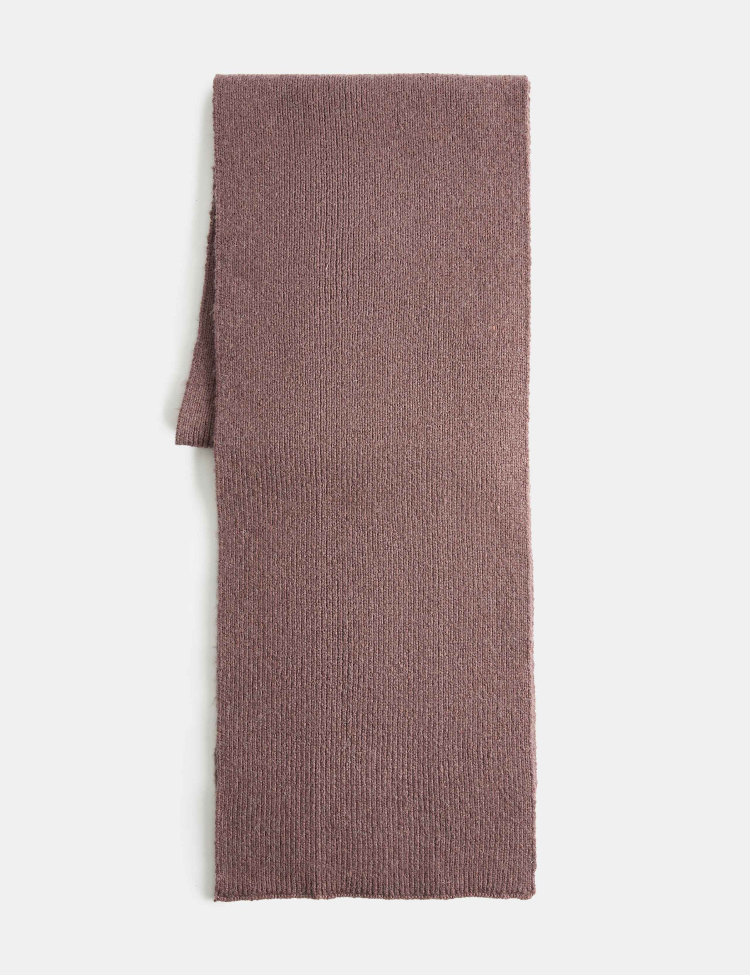 Ribbed Scarf with Cotton
