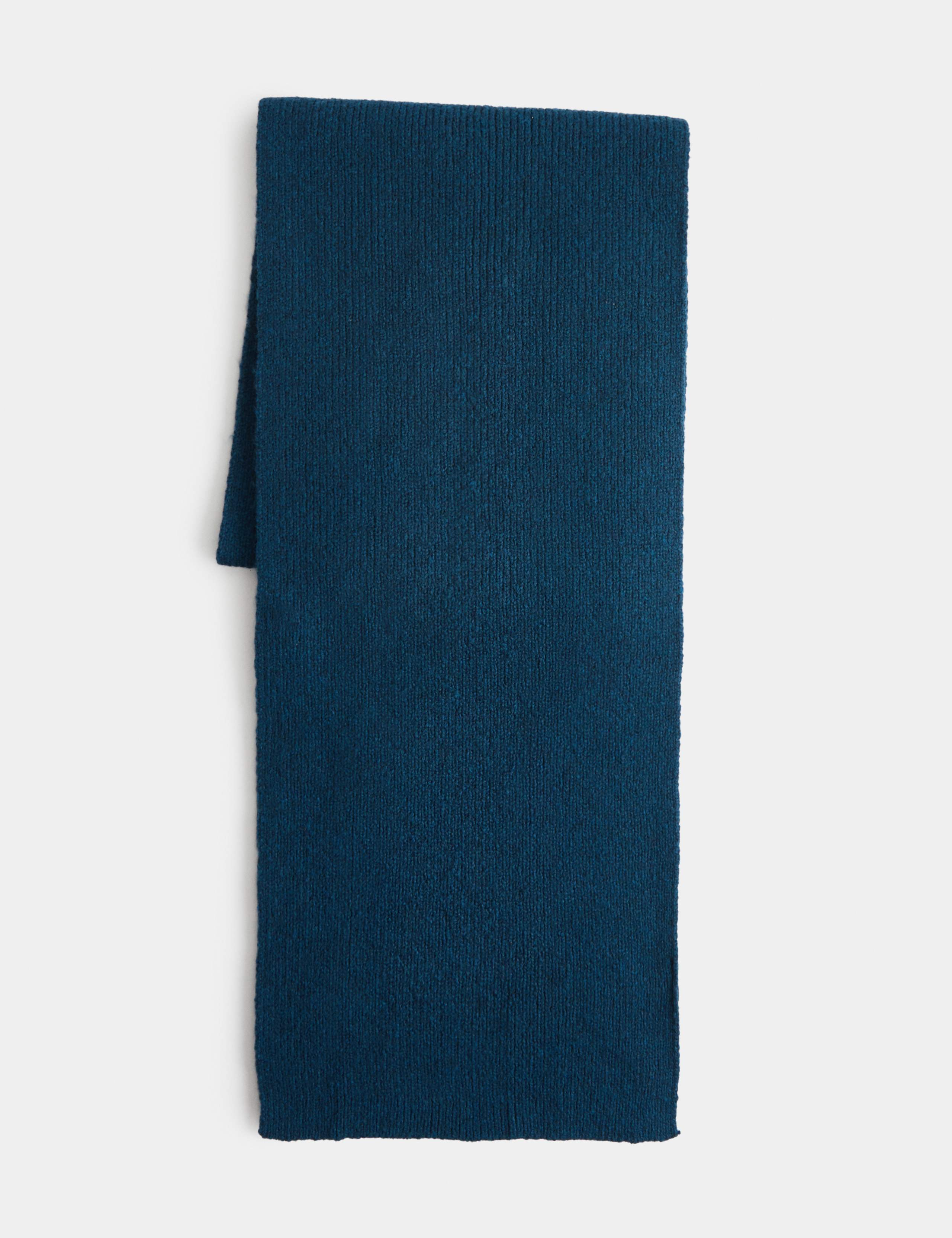 Ribbed Scarf with Cotton