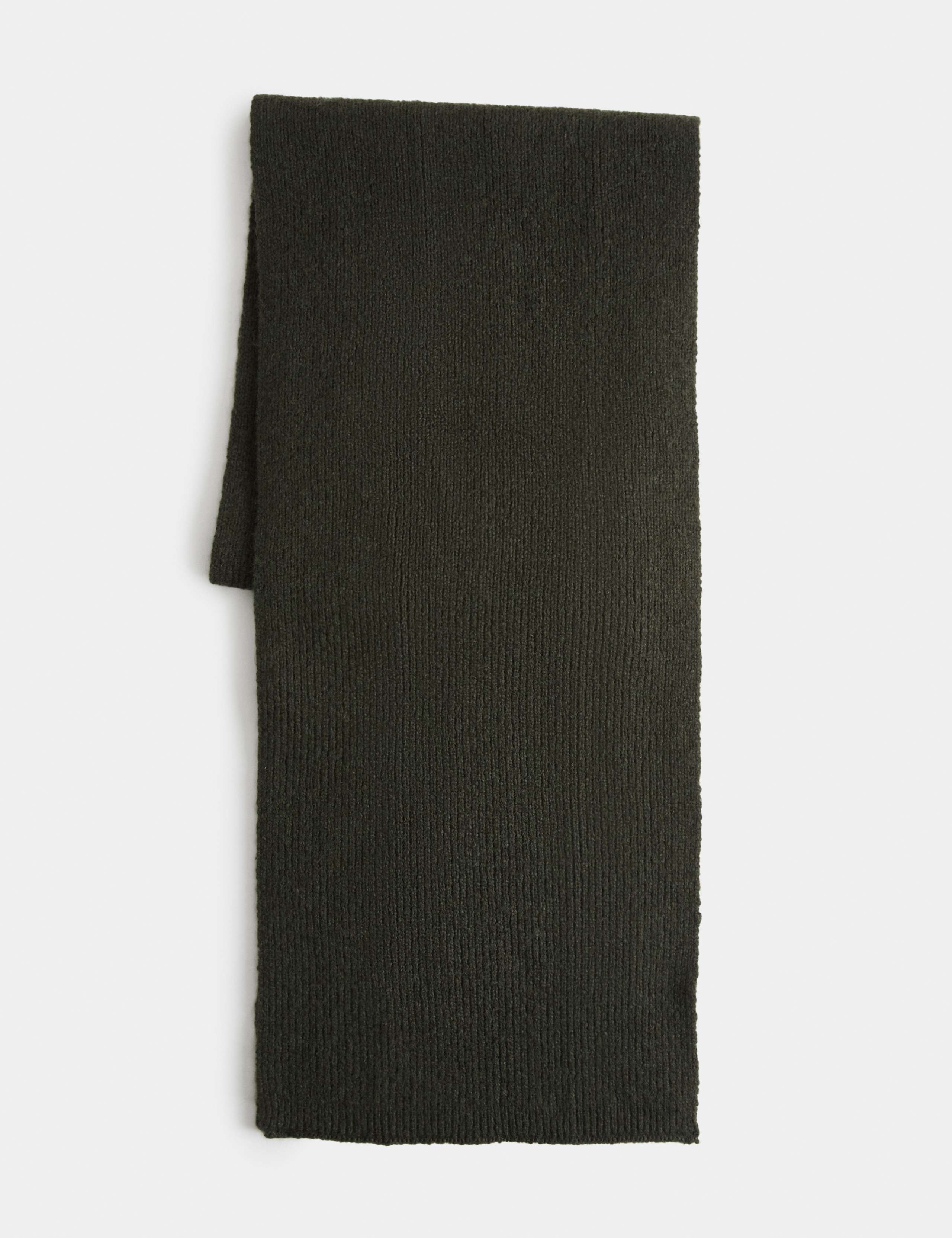 Ribbed Scarf with Cotton