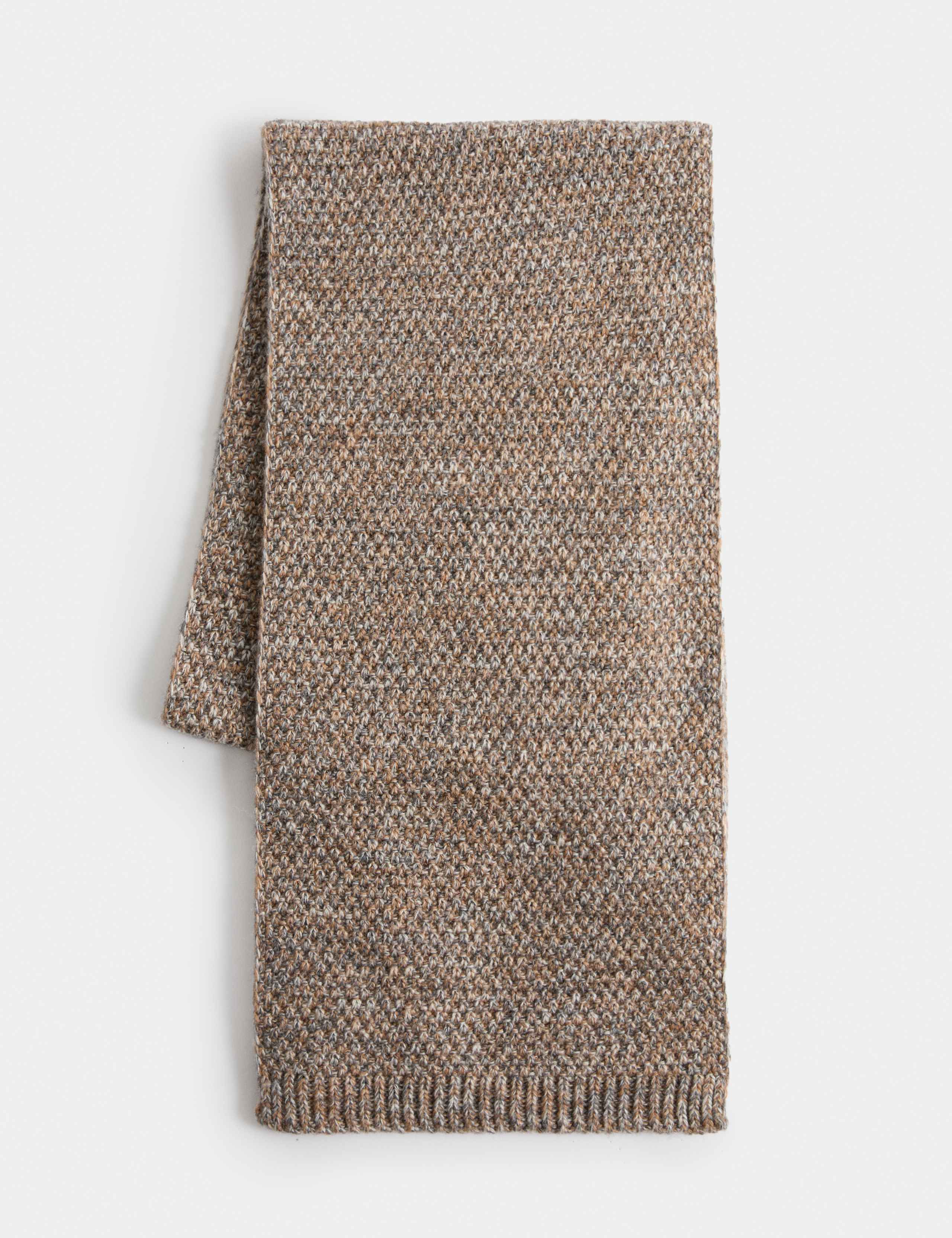 Chunky Knitted Scarf with Wool