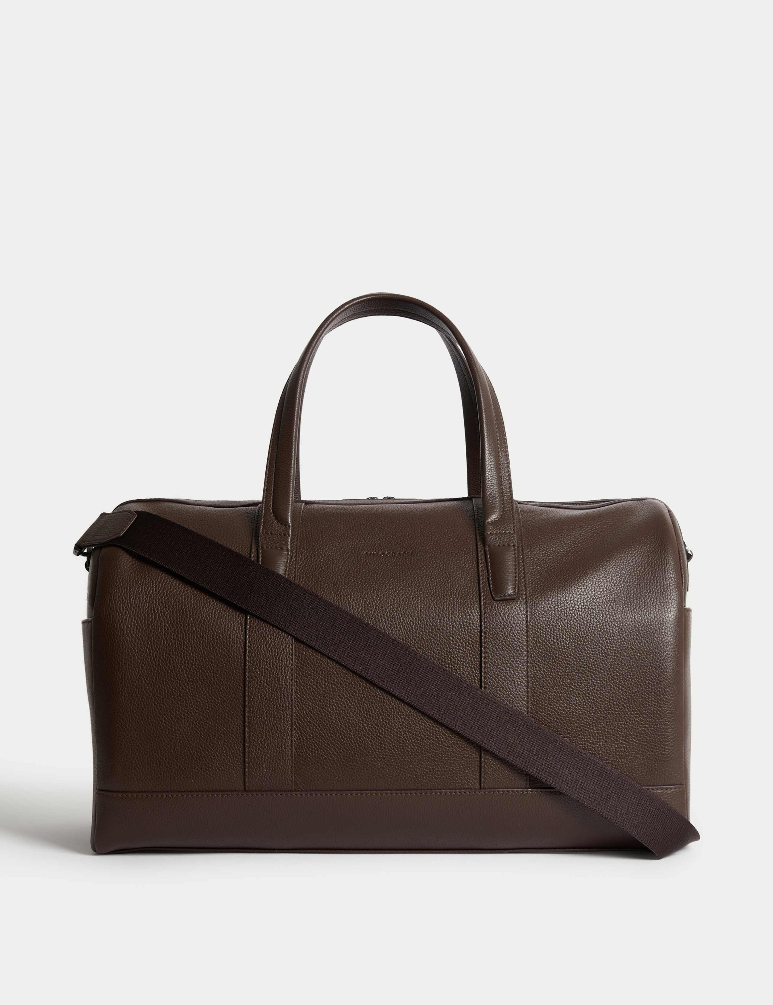 Leather Pebble Grain Weekend Bag