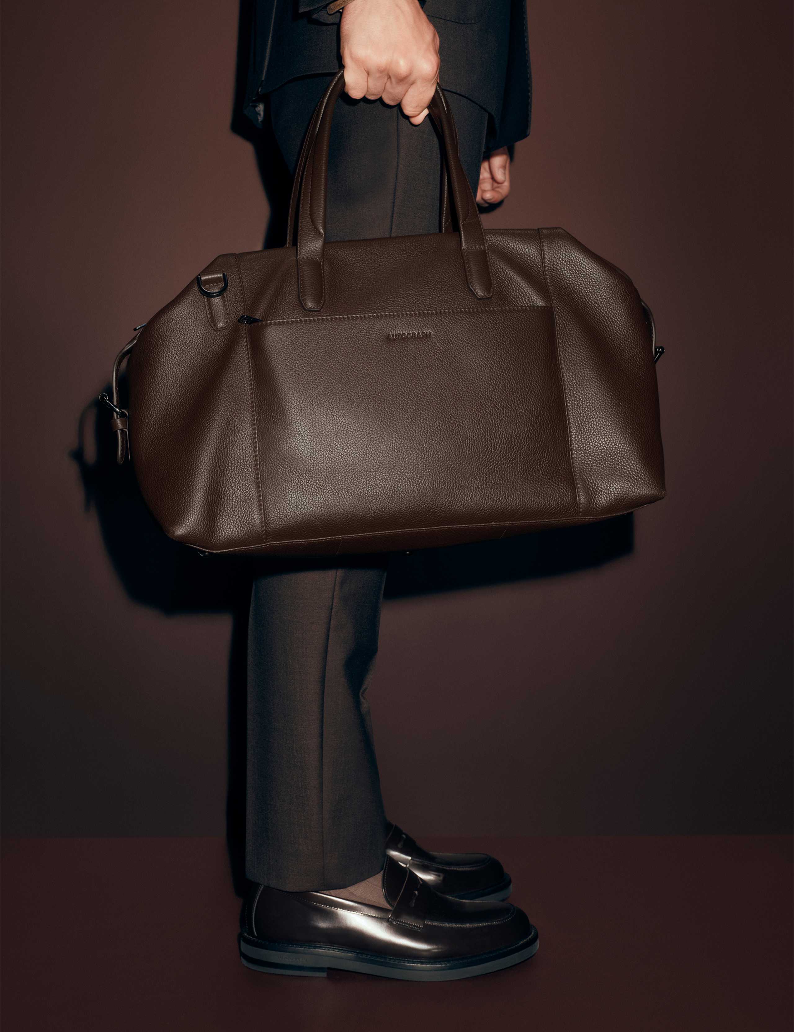 Casual Leather Weekend Bag