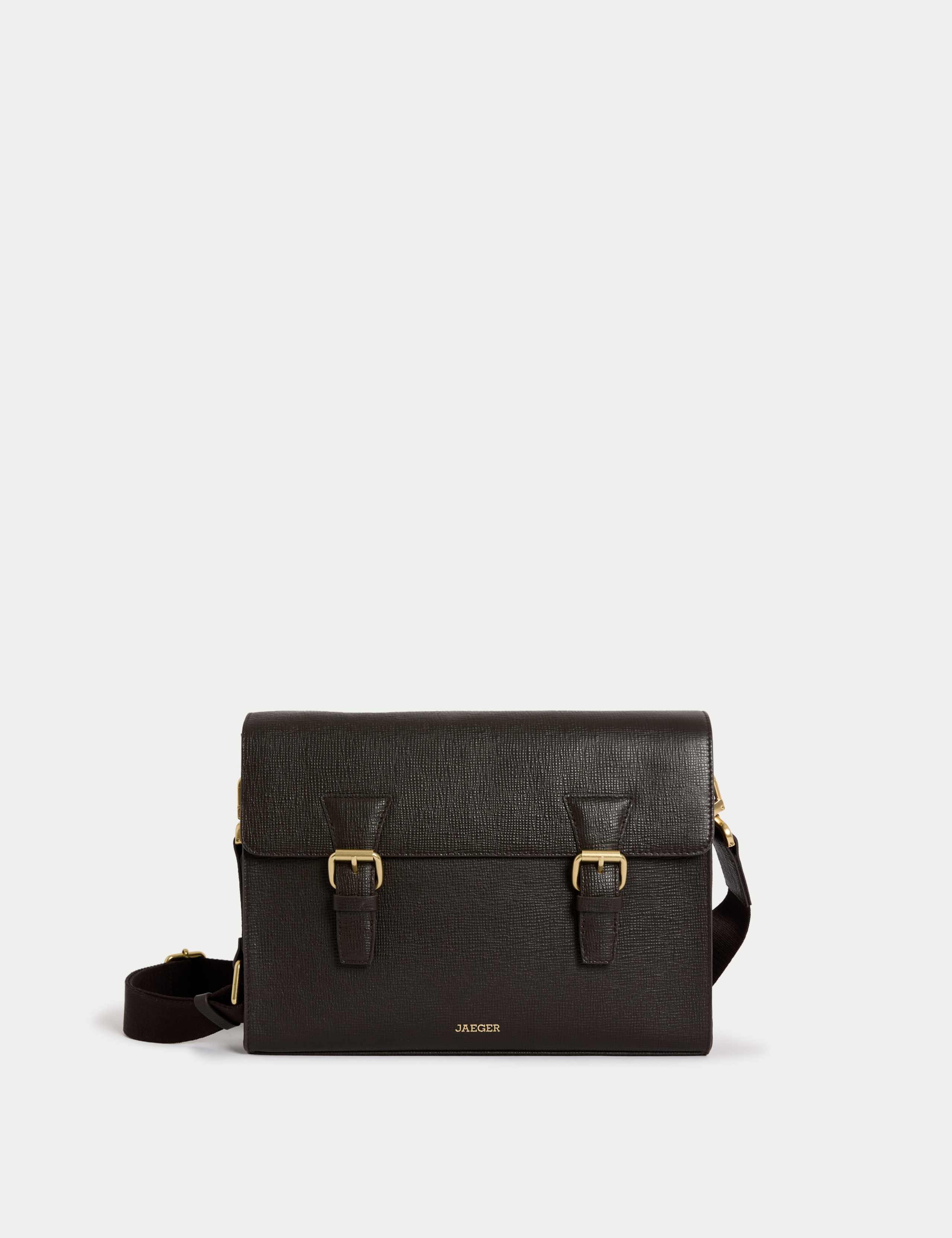 Leather Buckle Messenger Bag