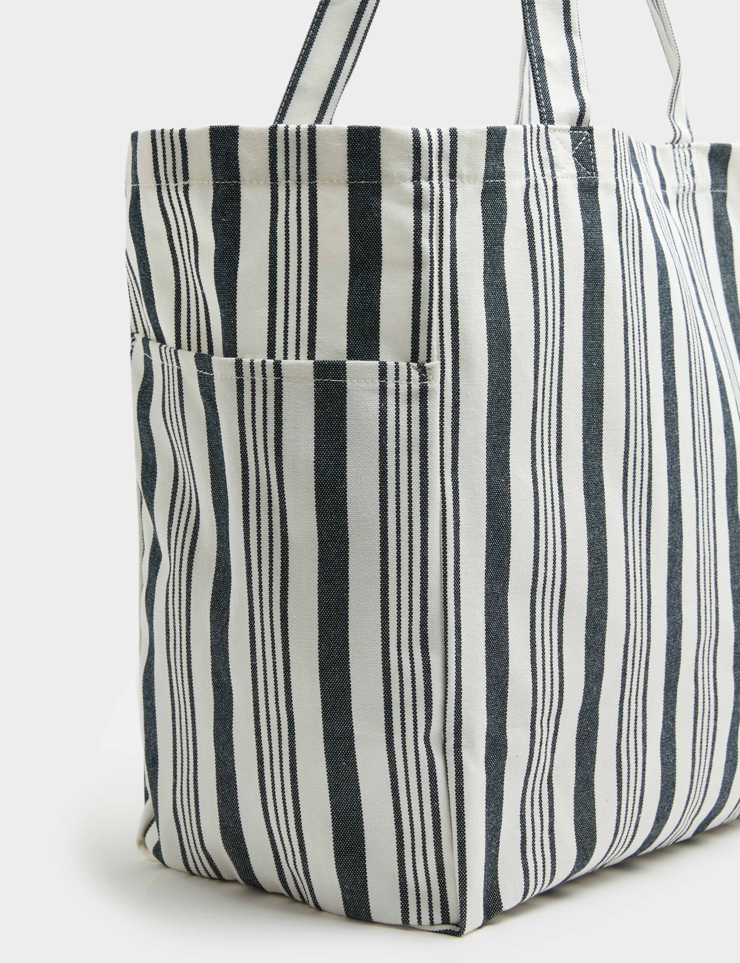 Canvas Striped Shopper