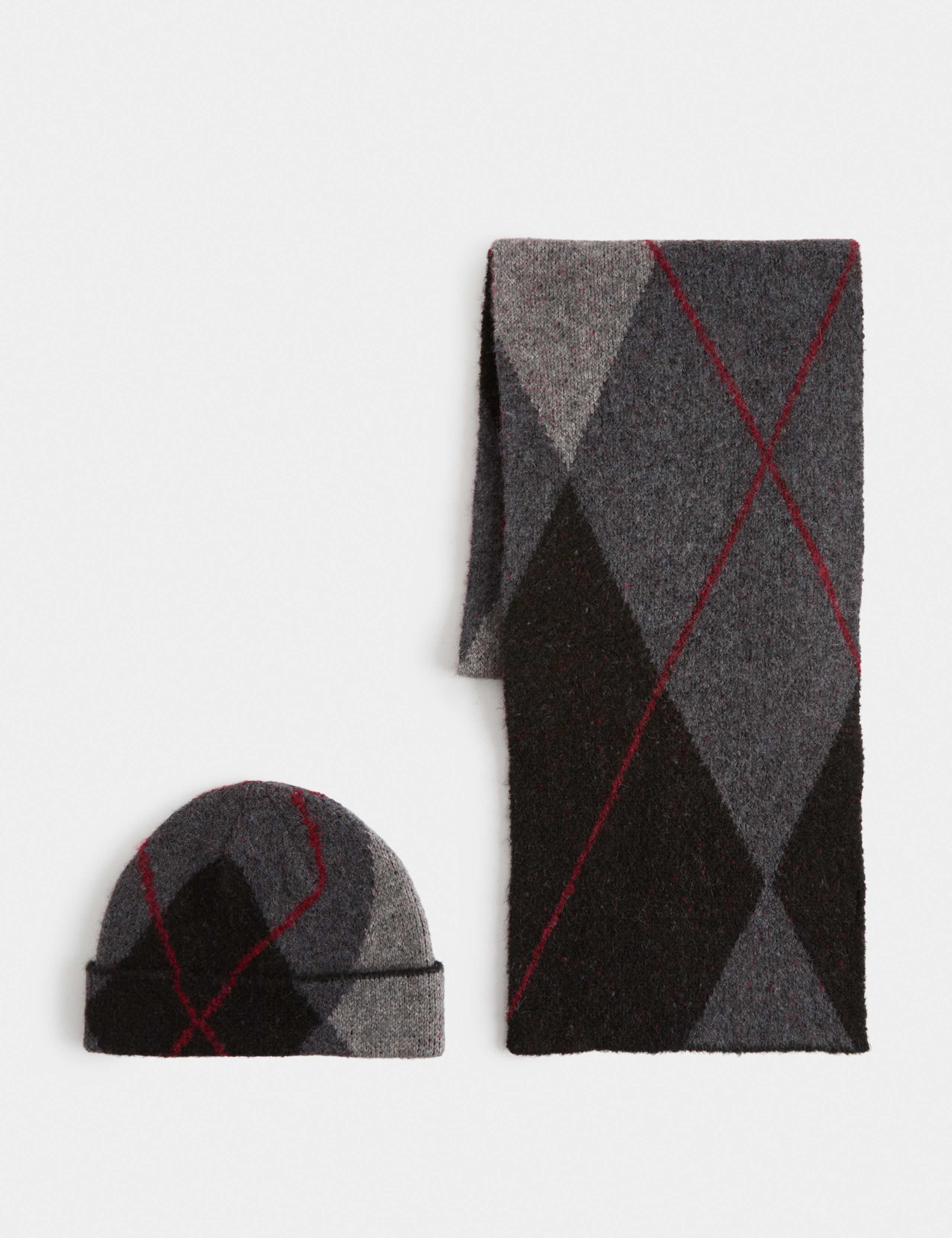 Argyle Hat and Scarf Set