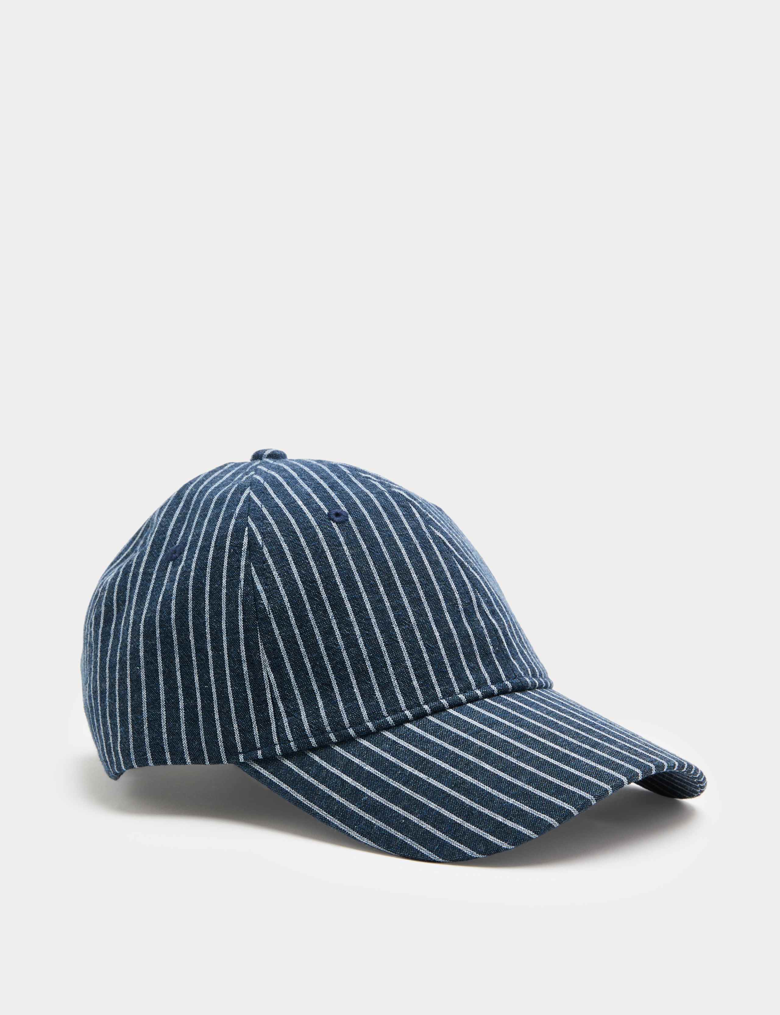 Pure Cotton Striped Textured Baseball Cap