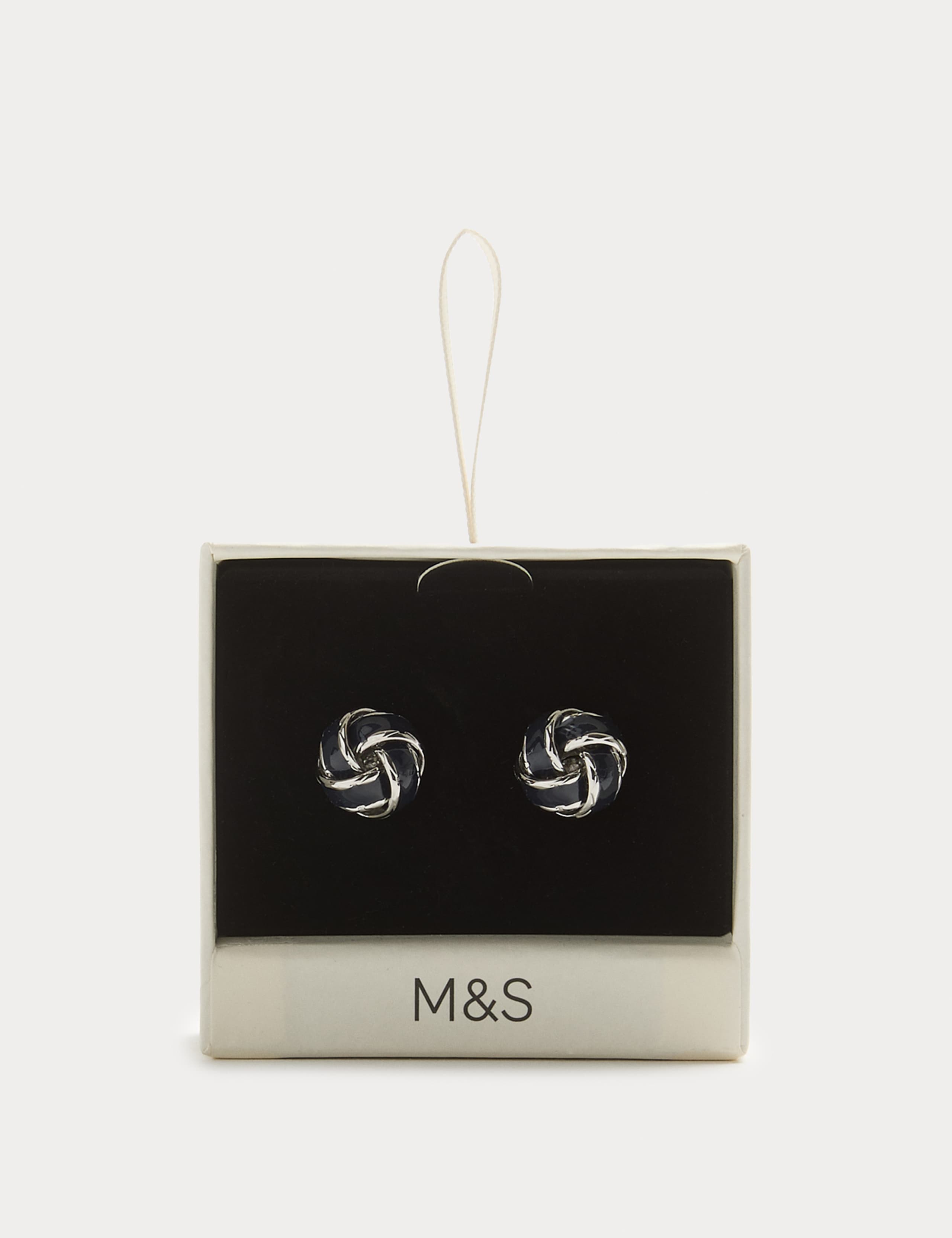 Silver Blue Knot Cufflinks