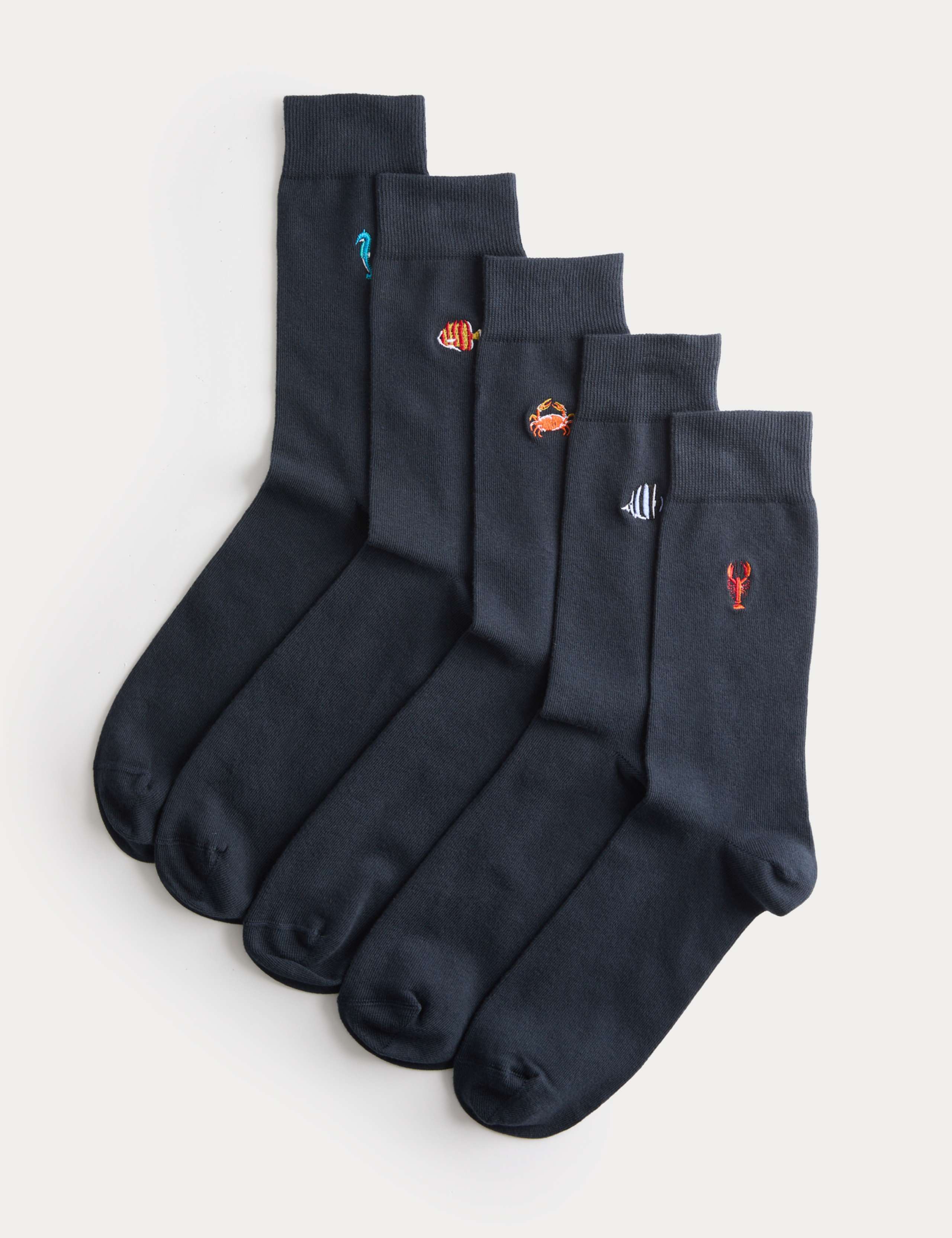 5 Pack Cool & Fresh™ Sea Creatures Cotton Rich Socks