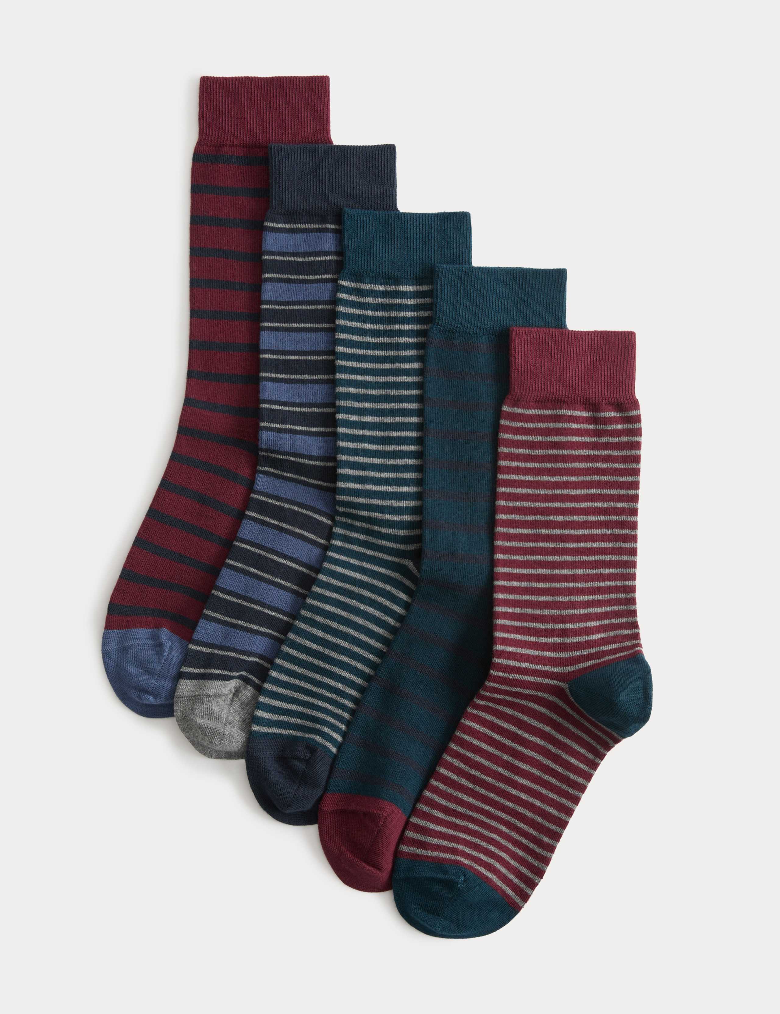 5 Pack Cool & Fresh™ Striped Socks