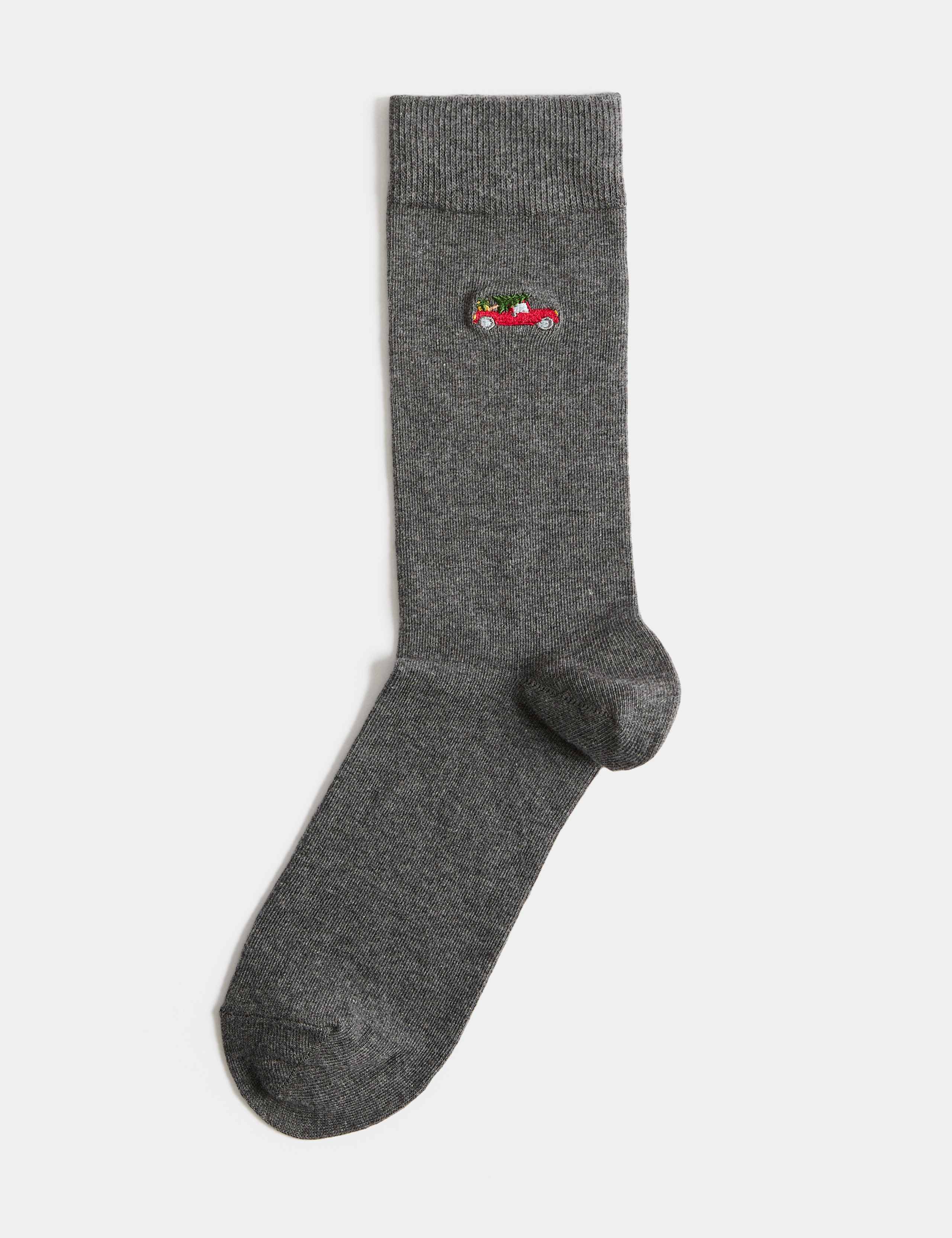 Christmas Truck Cotton Rich Socks