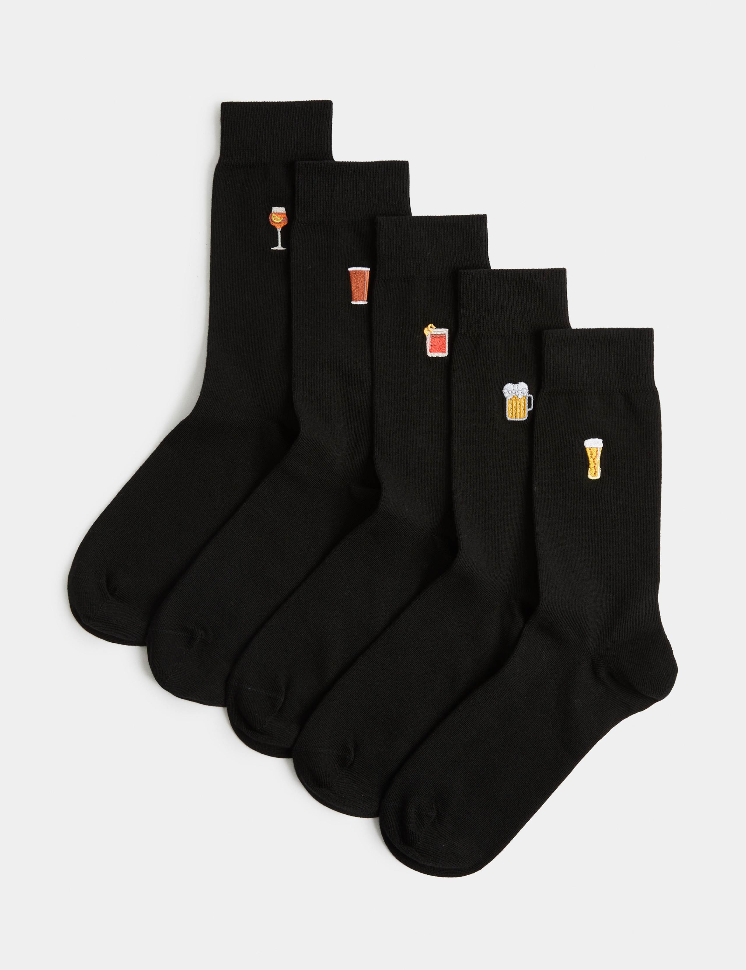 5 Pack Cool & Fresh™ Cotton Rich Drinks Socks