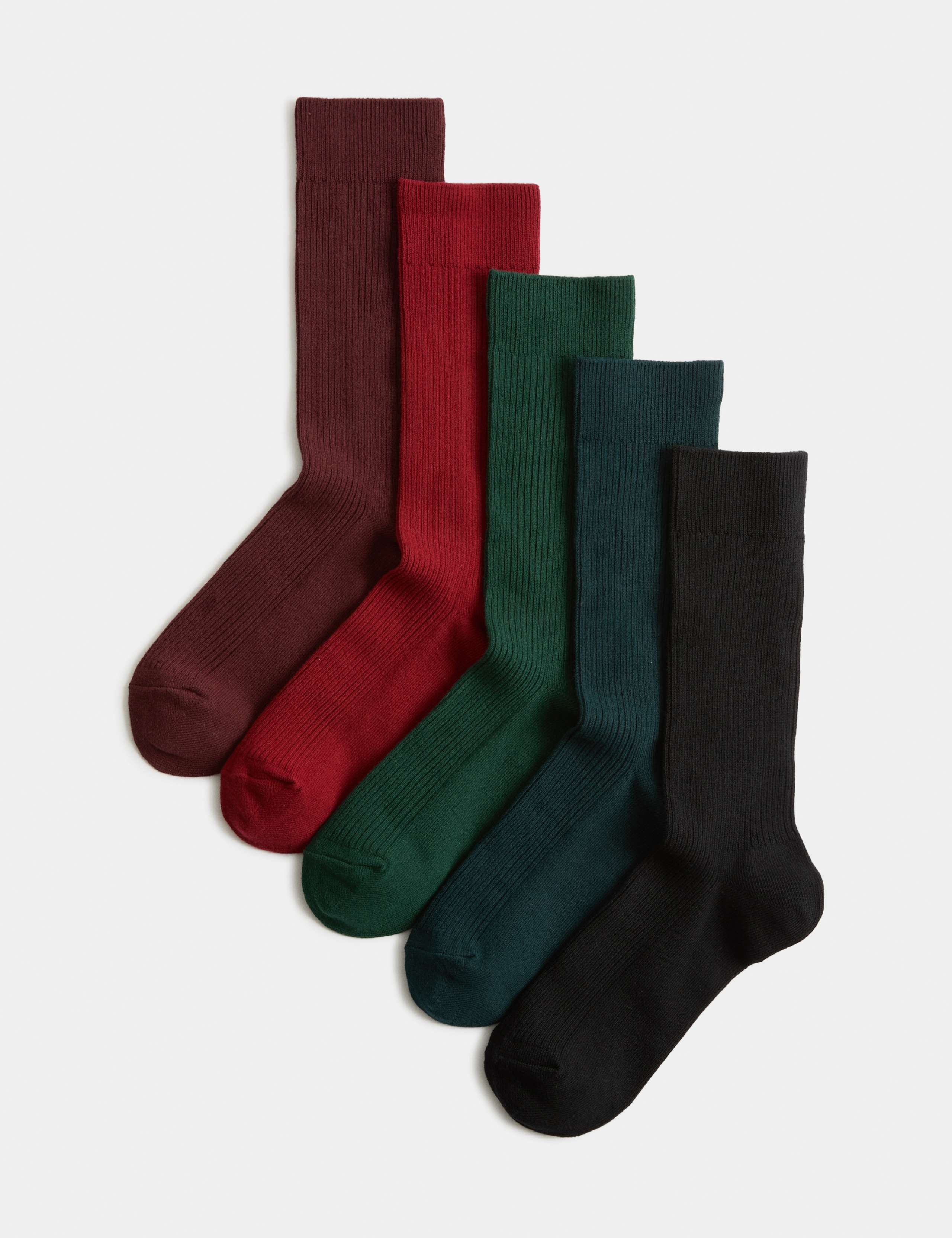 5 Pack Cotton Rich Casual Socks