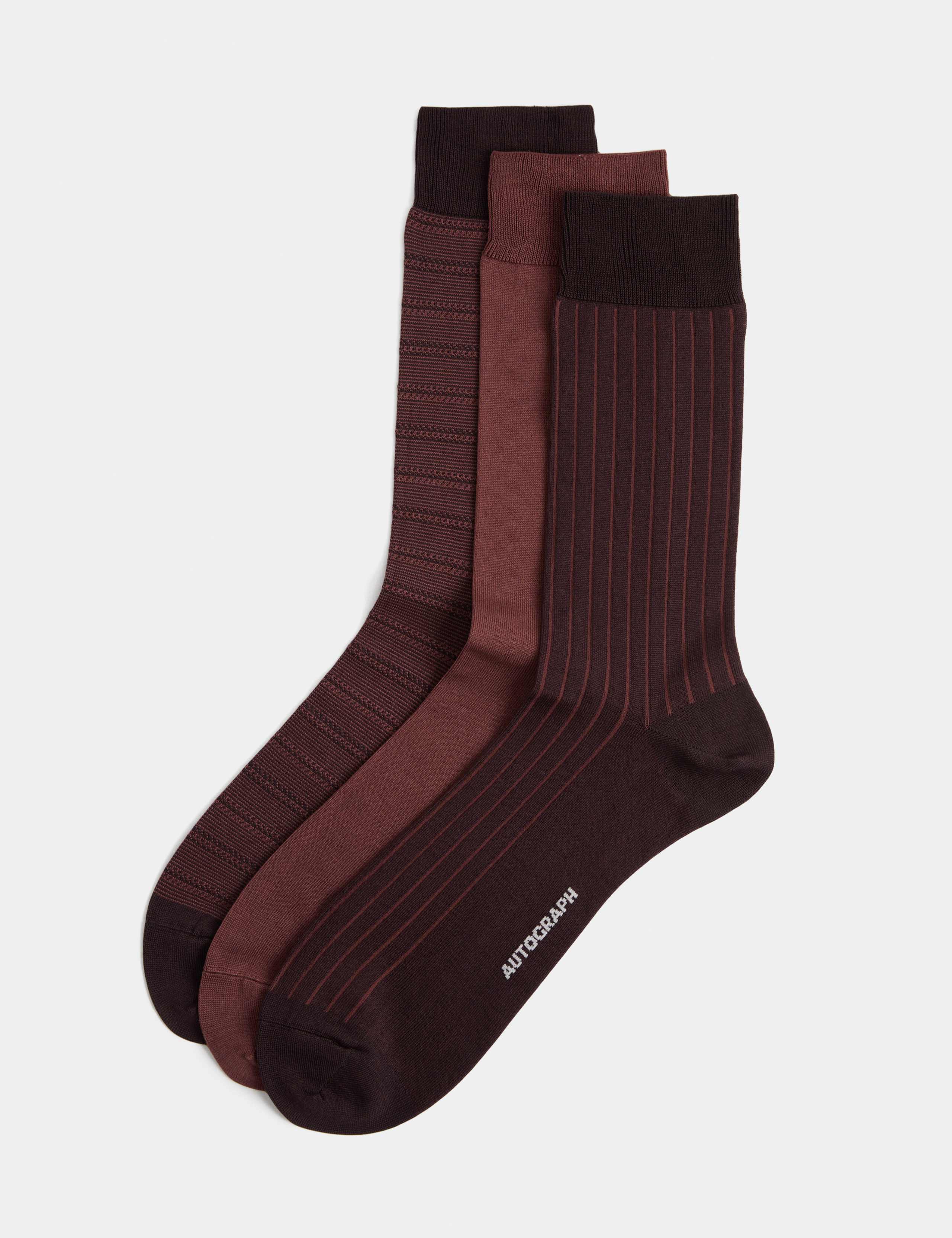 3pk Cotton Rich Design Socks